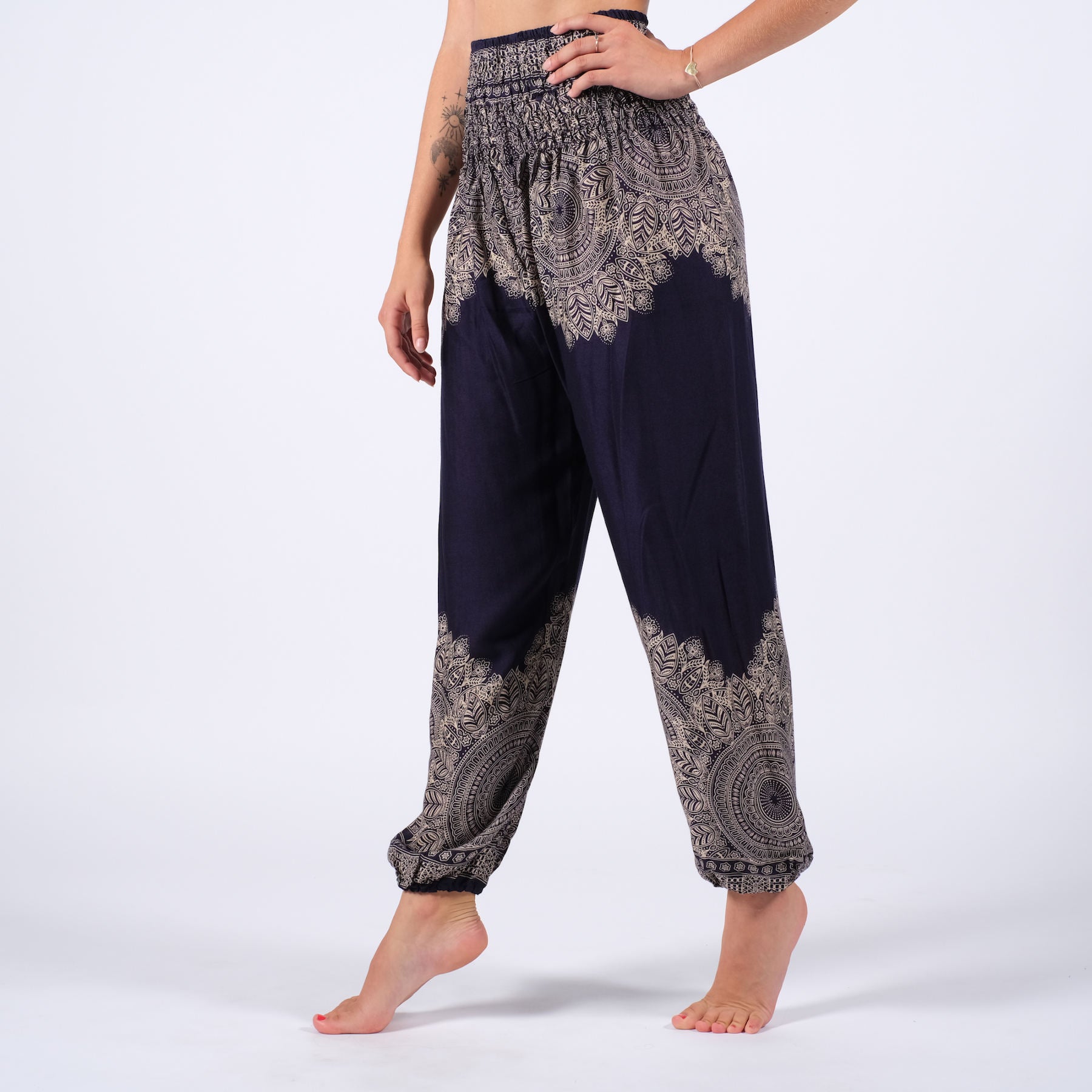 Pantalon de yoga harem Boho navy