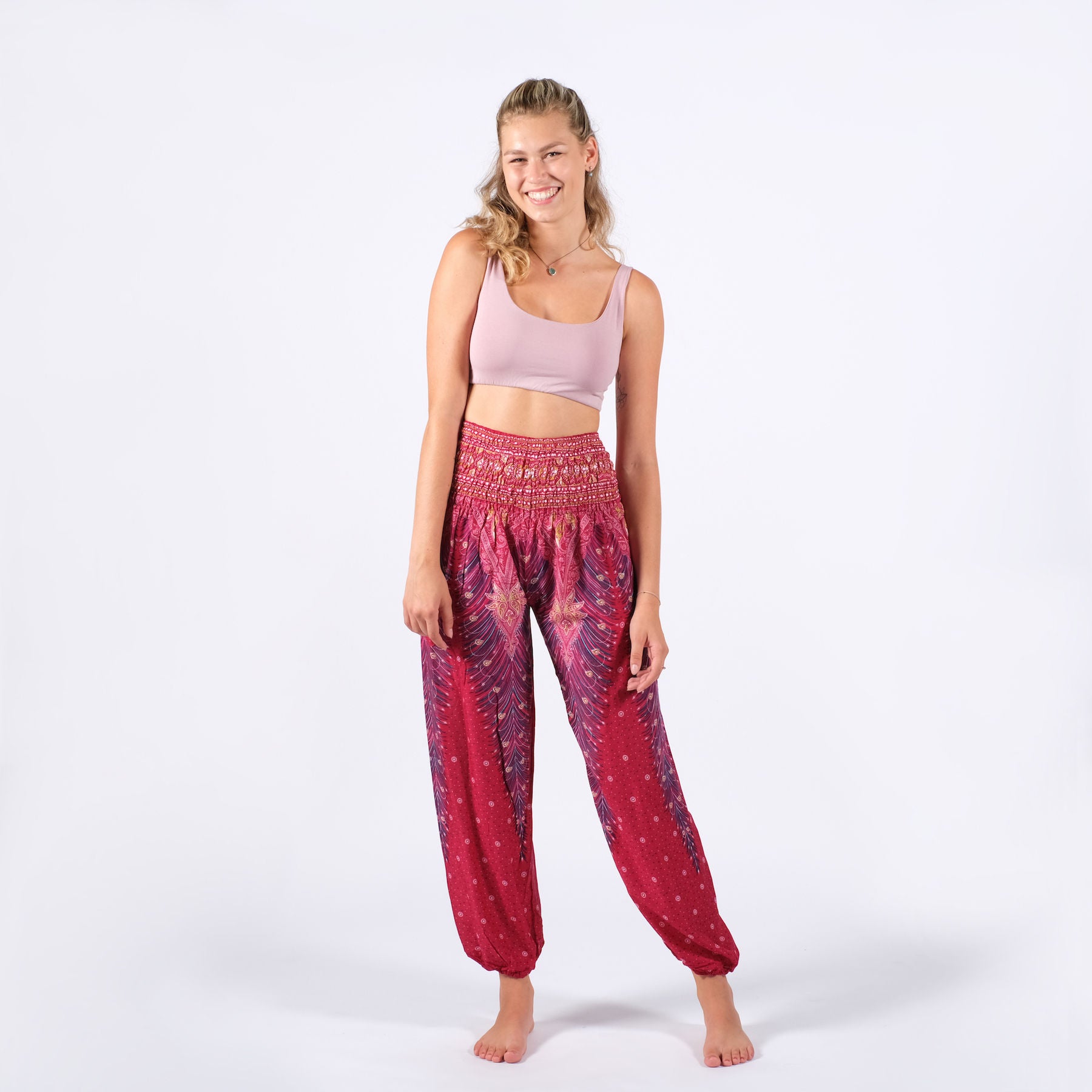 Pantalon de yoga harem Feather rouge