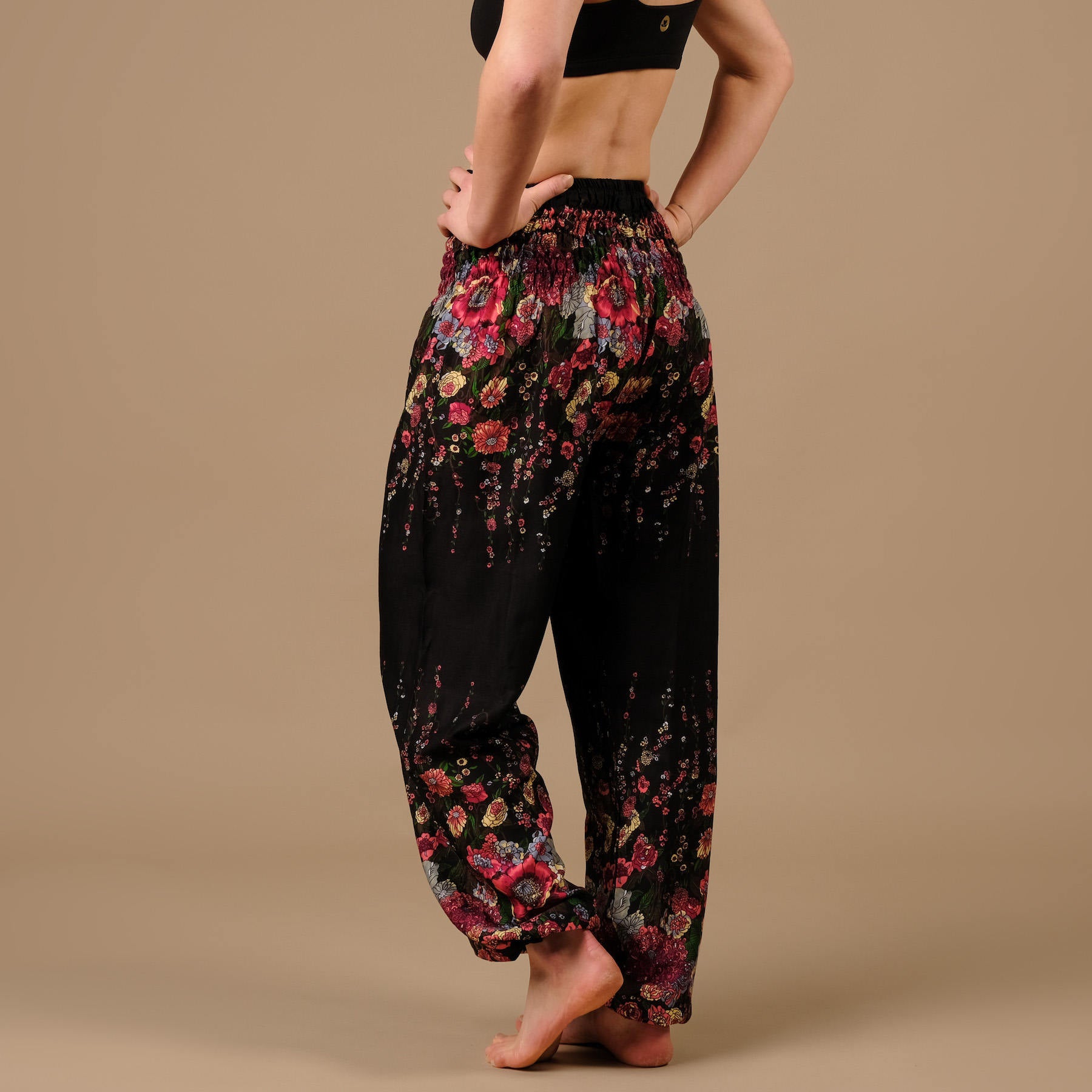 Pantalon de yoga harem Feather noir