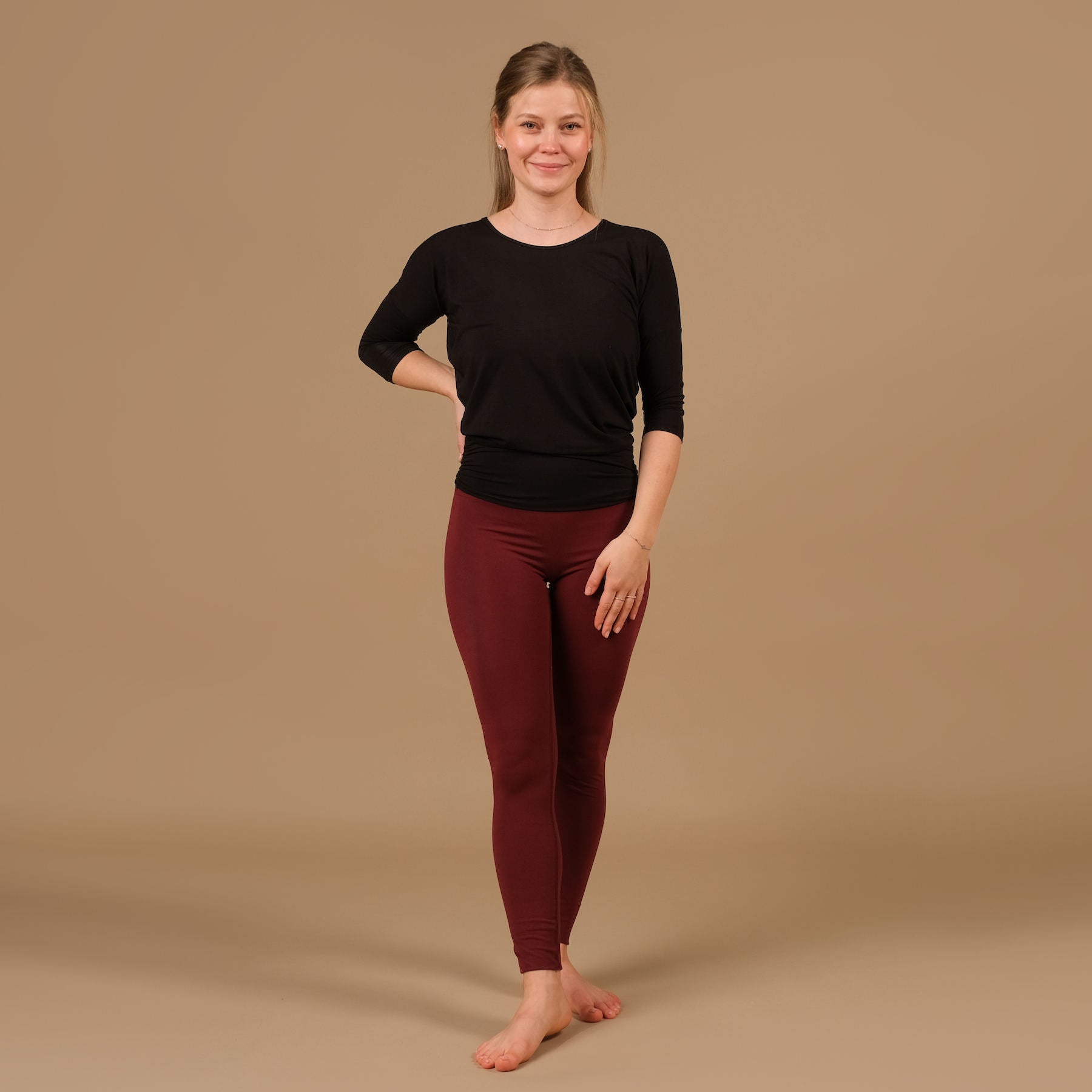 Yoga Leggings Comfy bordeaux, super doux, durable, fabriqué en Suisse