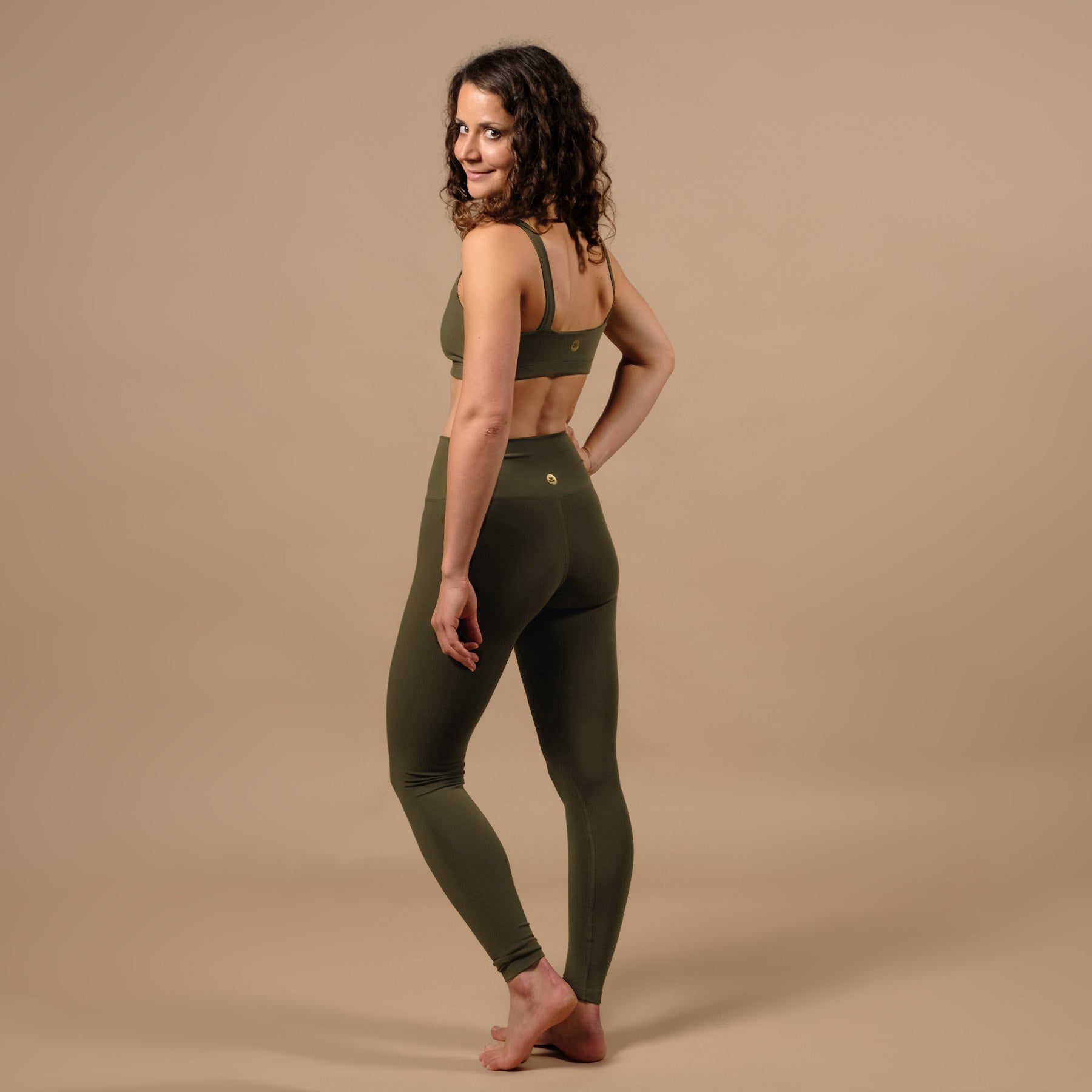 Yoga Leggings Comfy olive, super doux, durable, fabriqué en Suisse