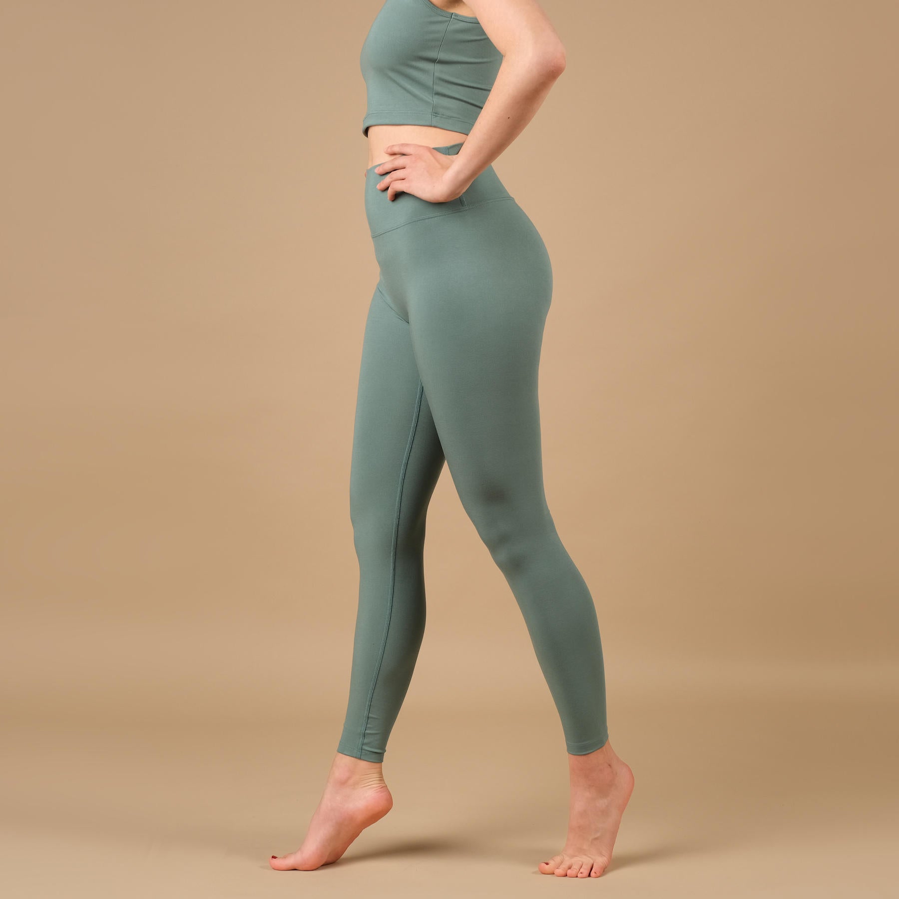 Leggings de yoga durables Comfy pétrole, super doux, fabriqués en Suisse