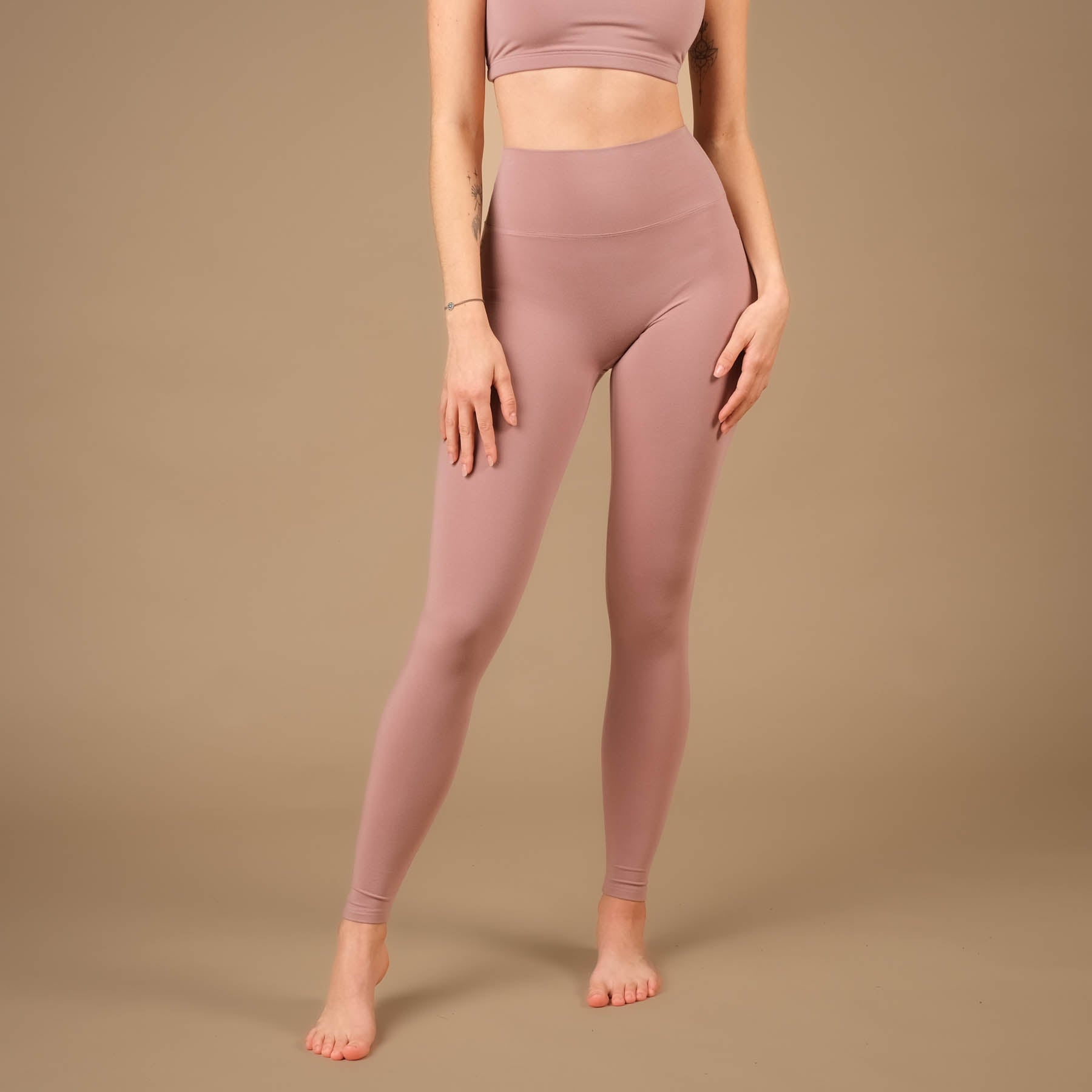 Leggings de yoga Comfy rosewood, fabriqués en Suisse