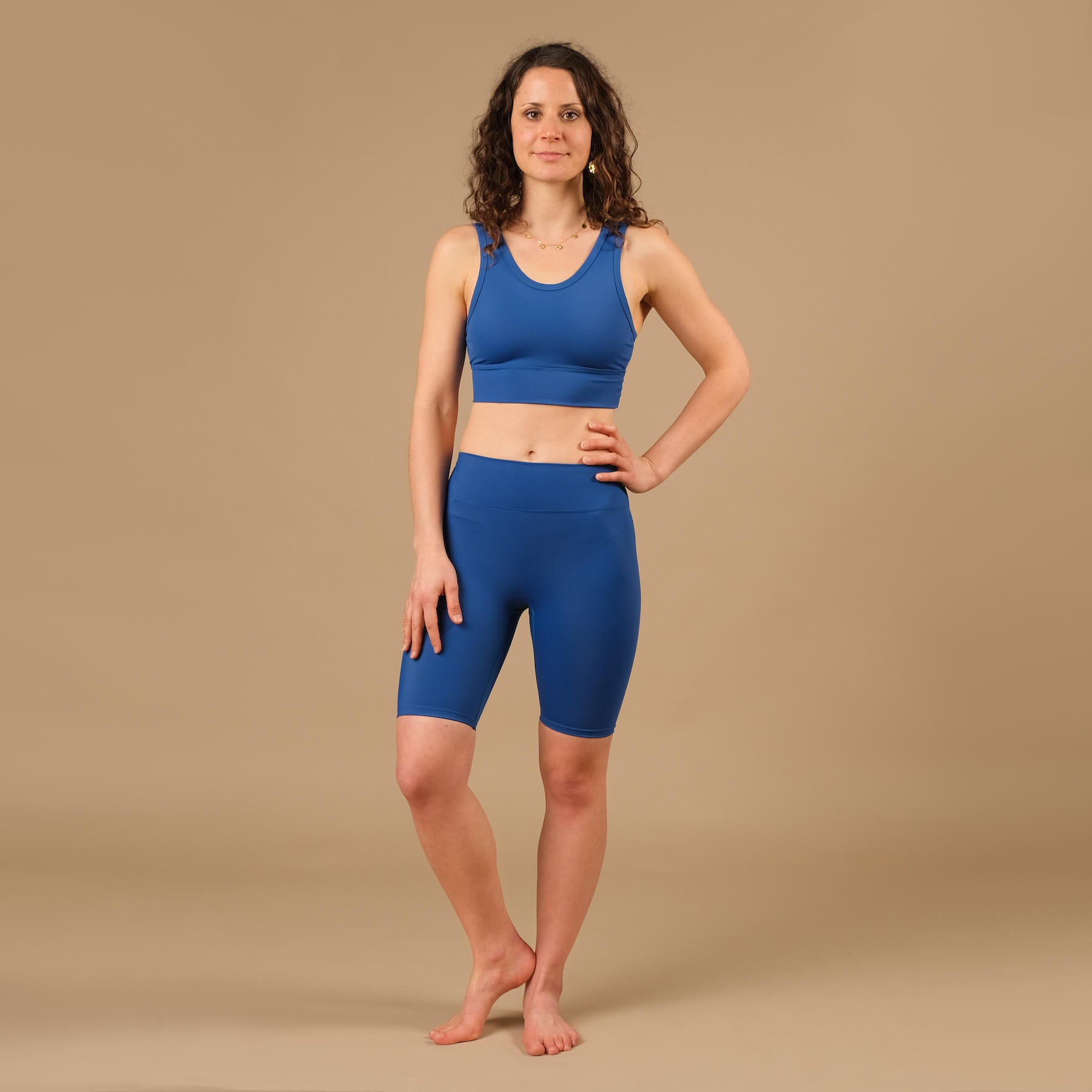 Pantalon cycliste Biker Shorts Eco Mare bleu