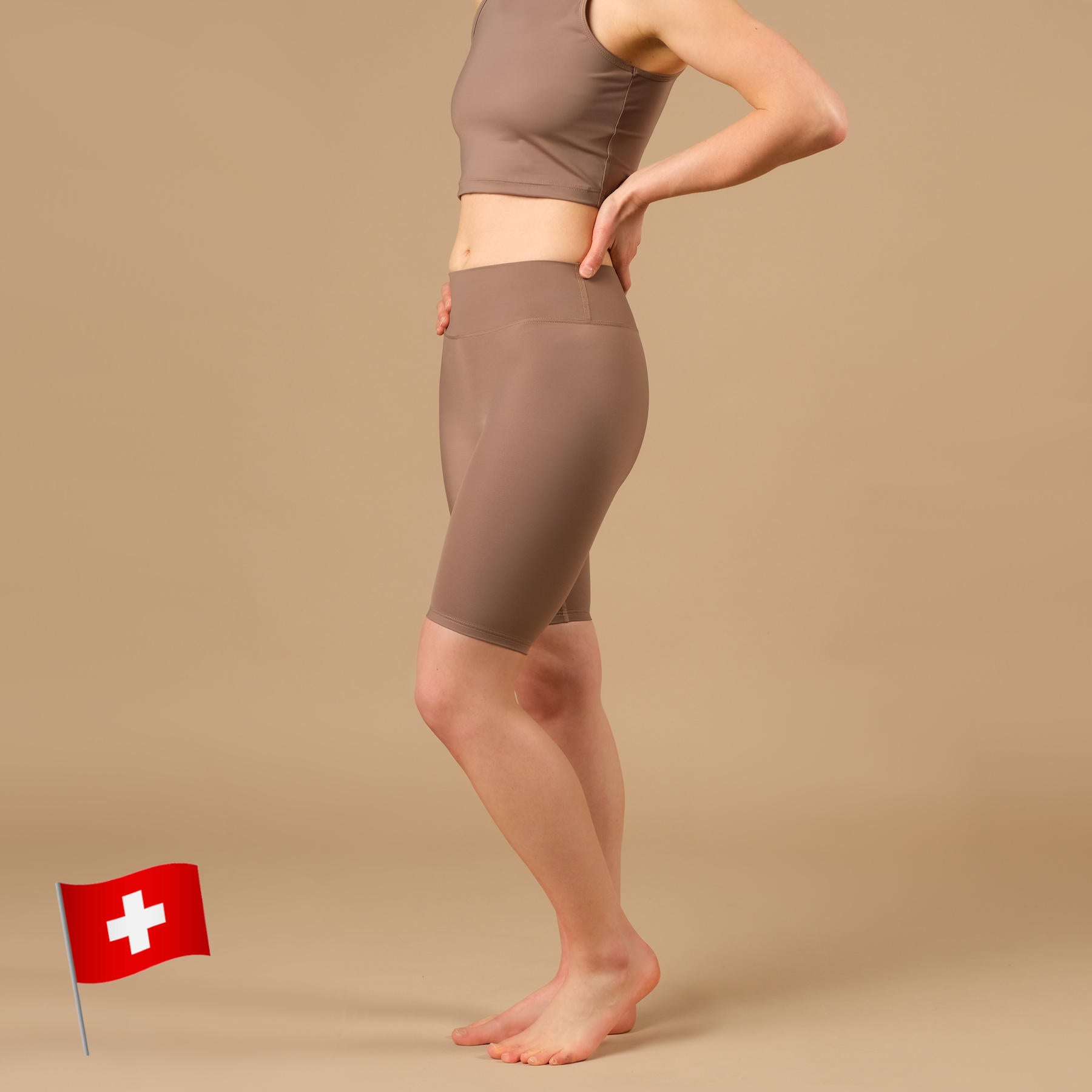 Short cycliste de yoga Biker Shorts Eco Mare sable