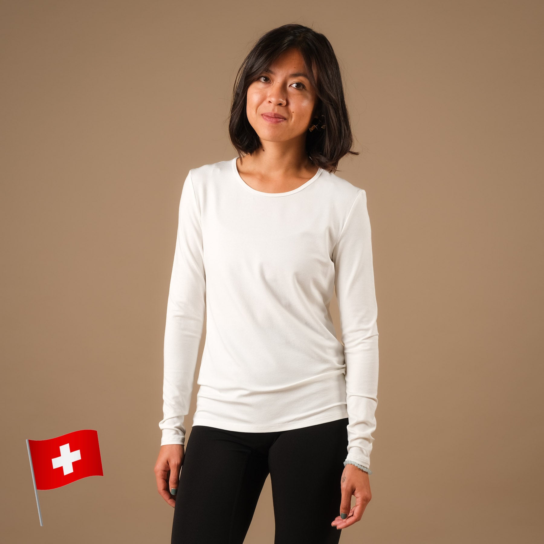 Shirt de yoga Classy à manches longues blanc