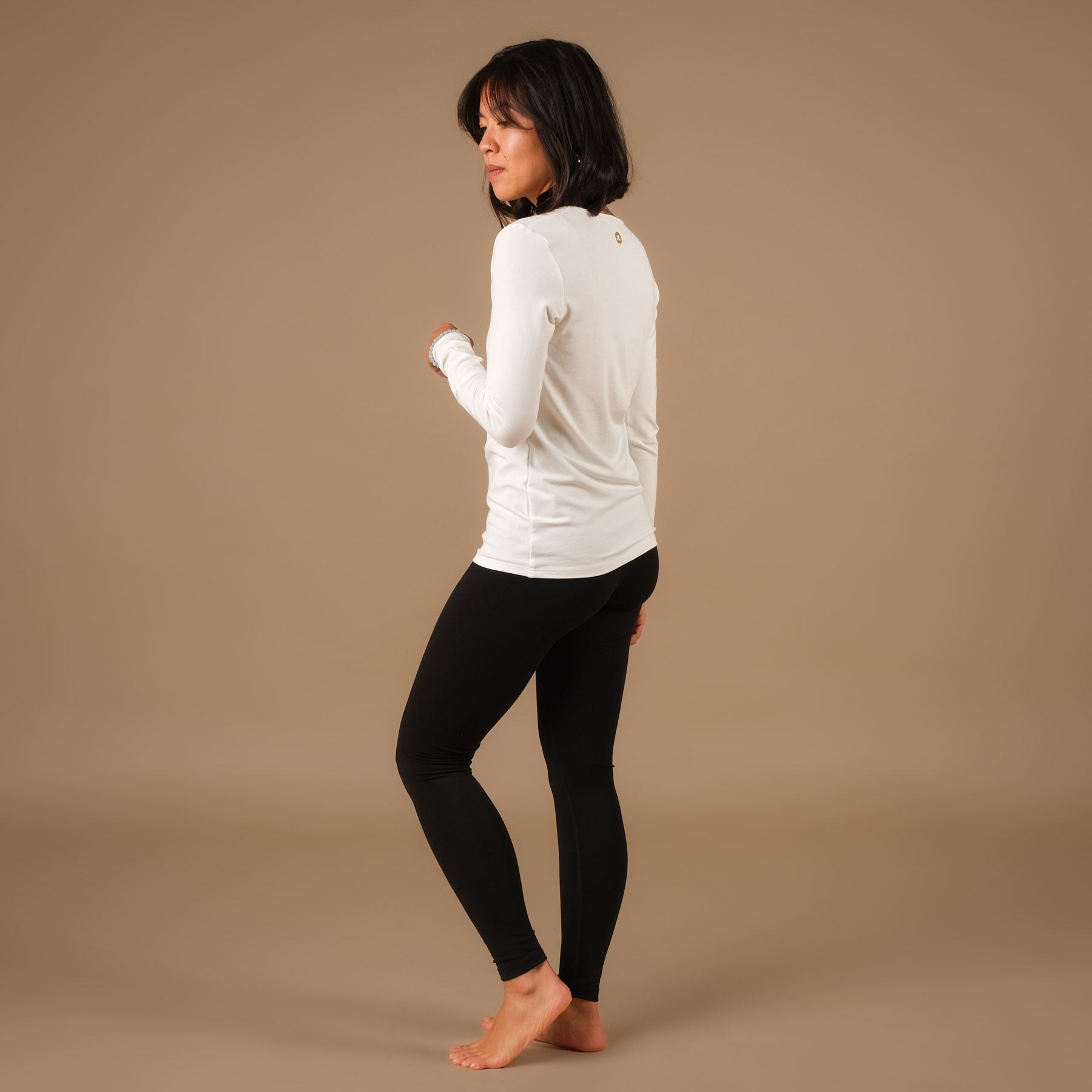 Shirt de yoga Classy à manches longues blanc