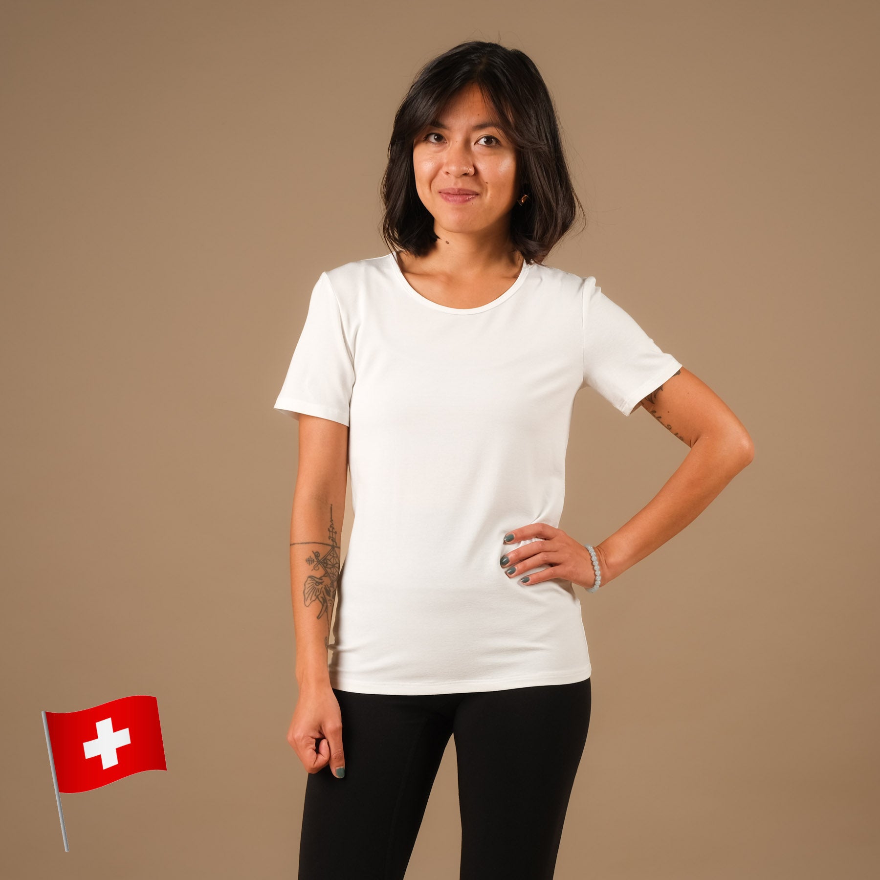 Shirt de yoga Classy à manches courtes blanc