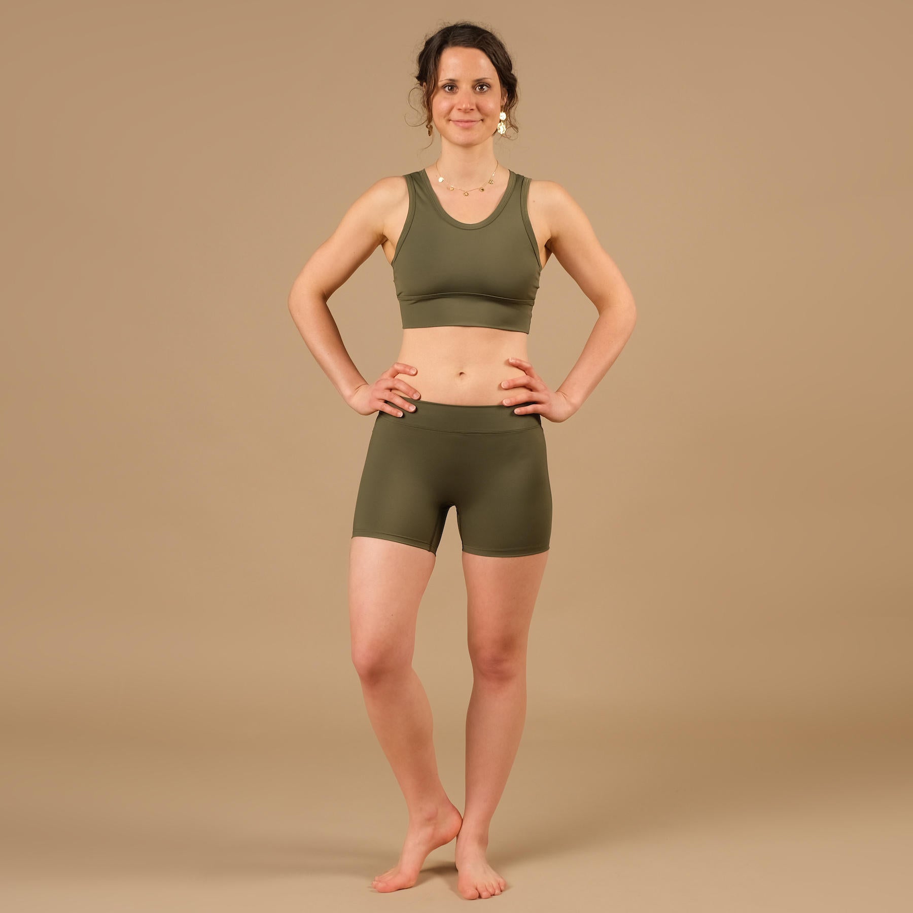 Short de yoga Eco Mare Econyl olive