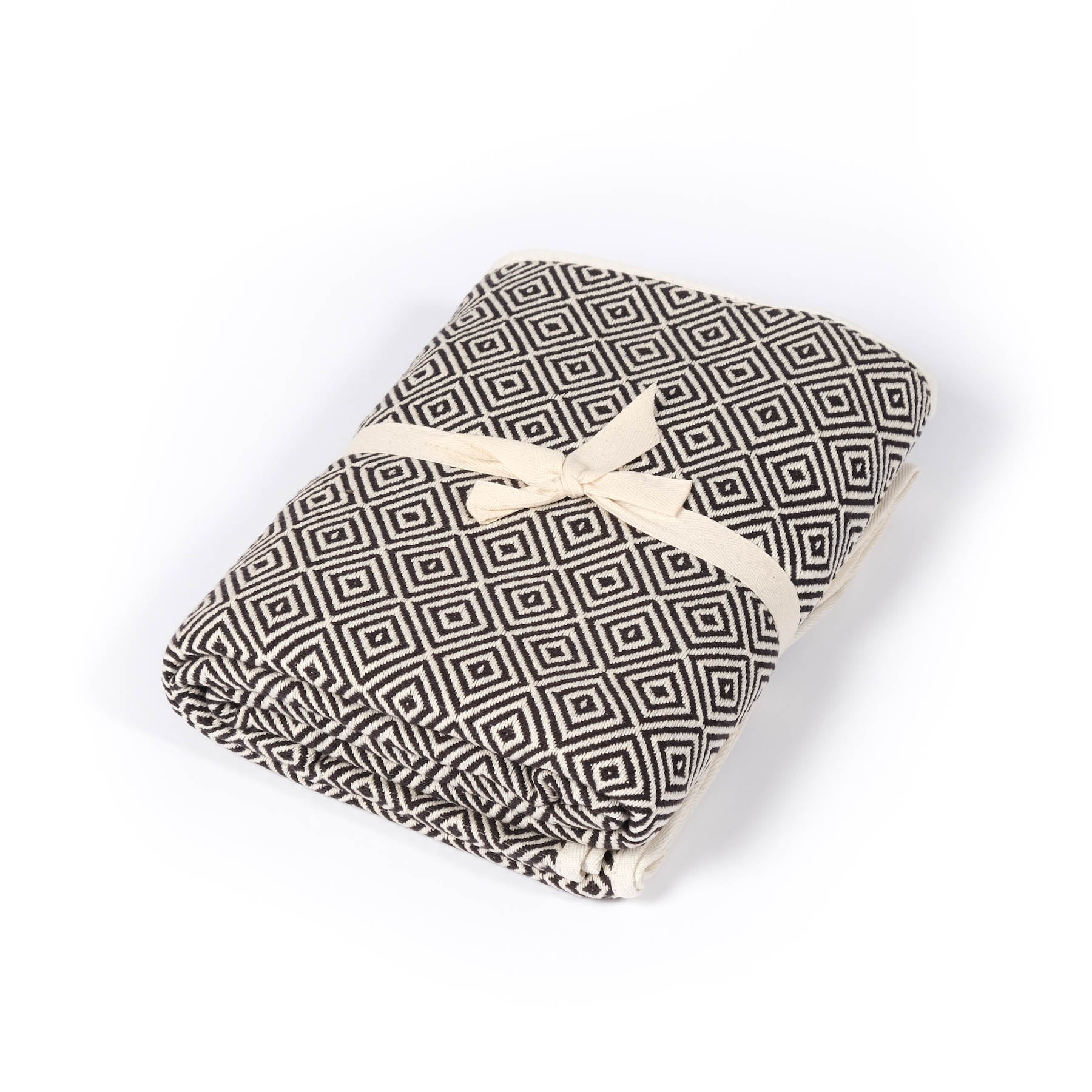 Couverture de yoga en coton bio noir