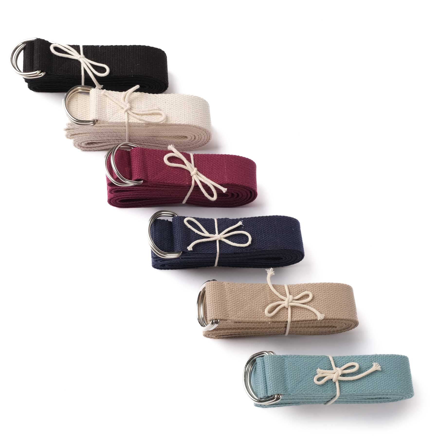 Sangle de yoga en coton magenta