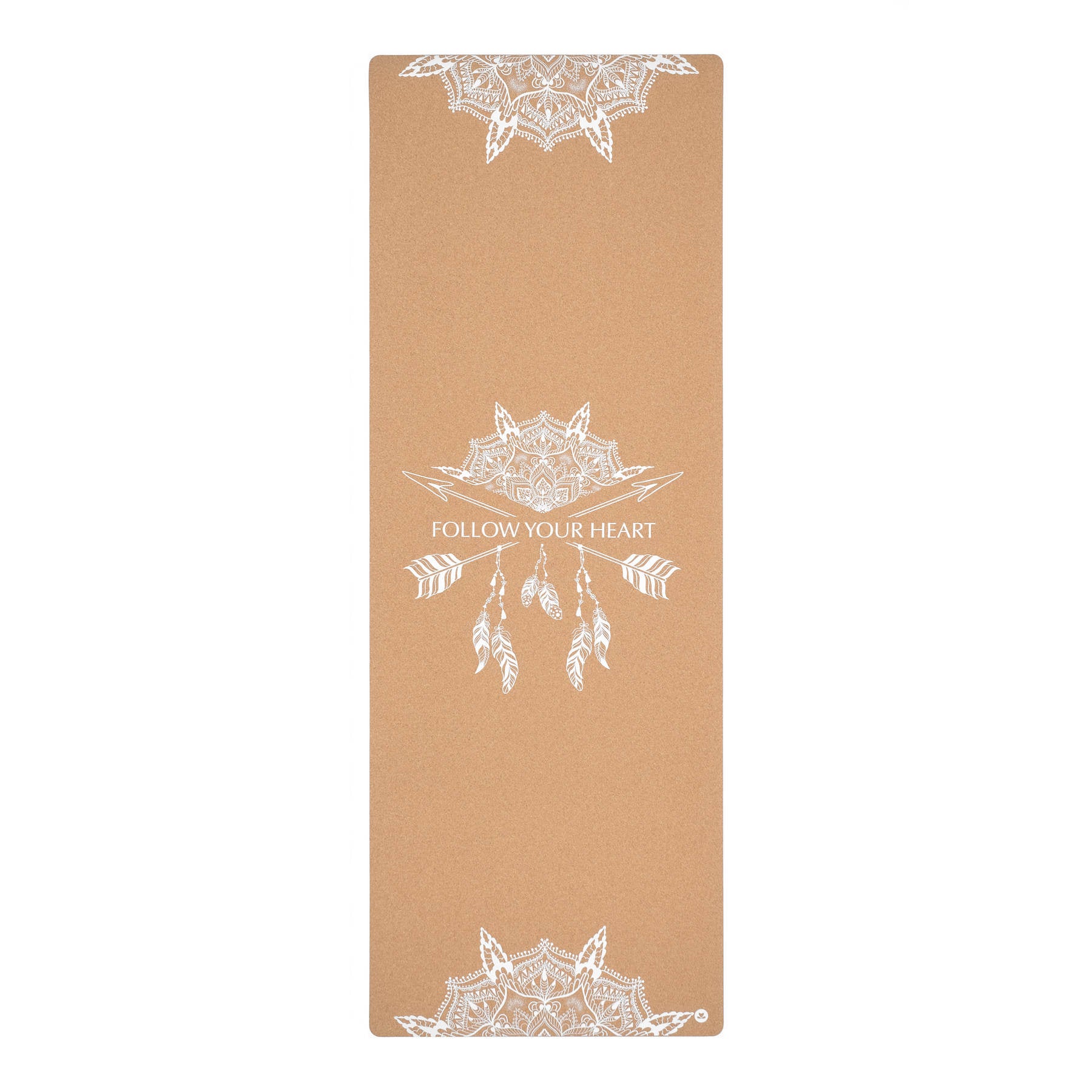 Tapis de yoga en liège Boho blanc