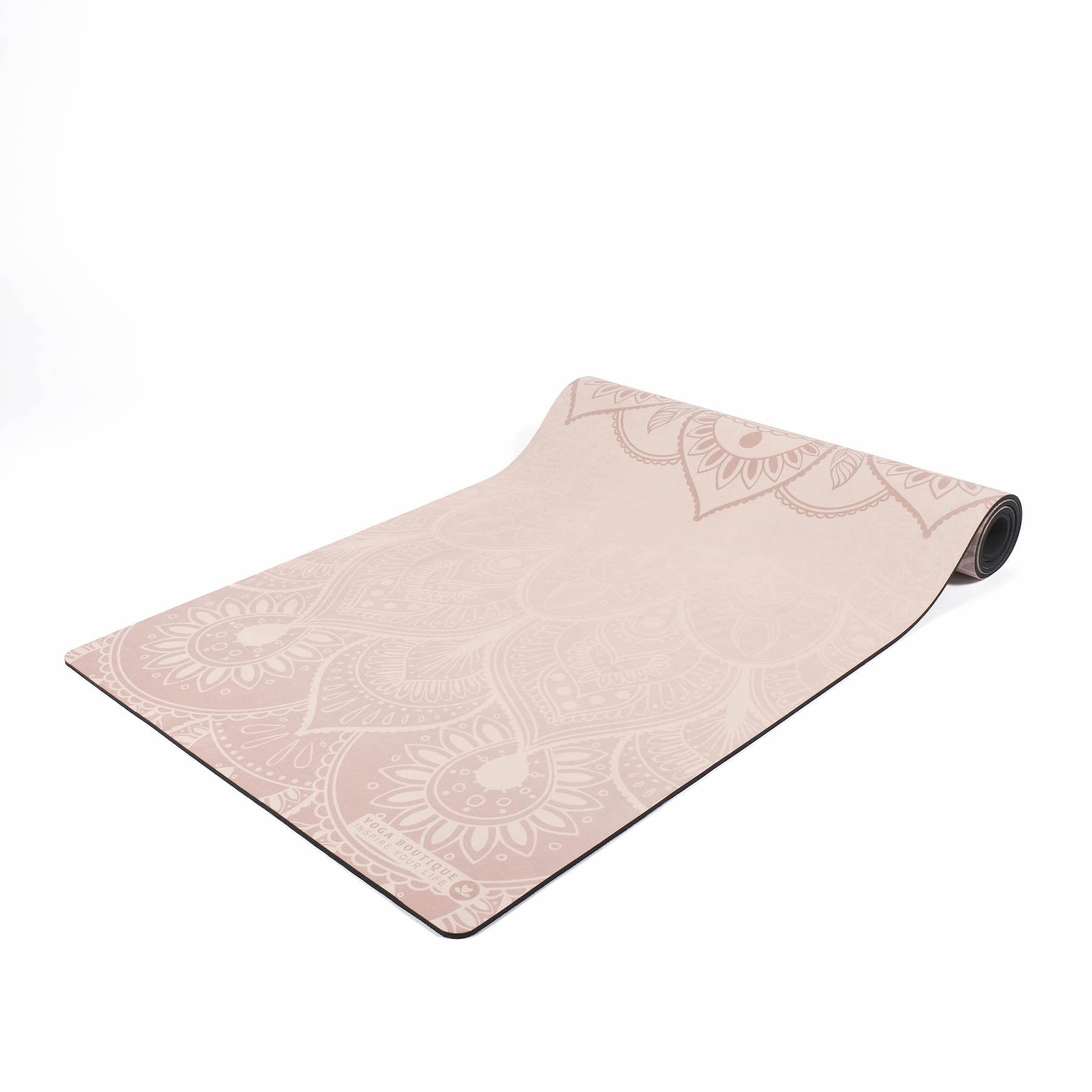Tapis de yoga velours Mandala sable