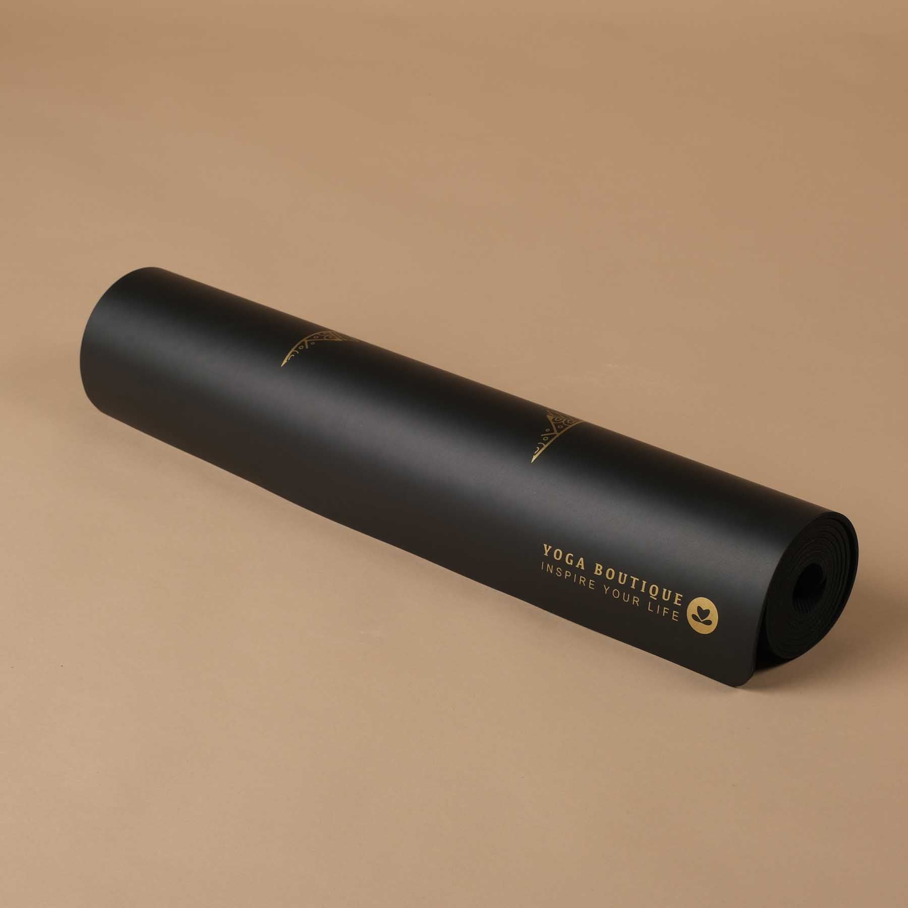 Tapis de yoga SuperGrip 2.0 Mandala Moon super antidérapant en caoutchouc naturel noir