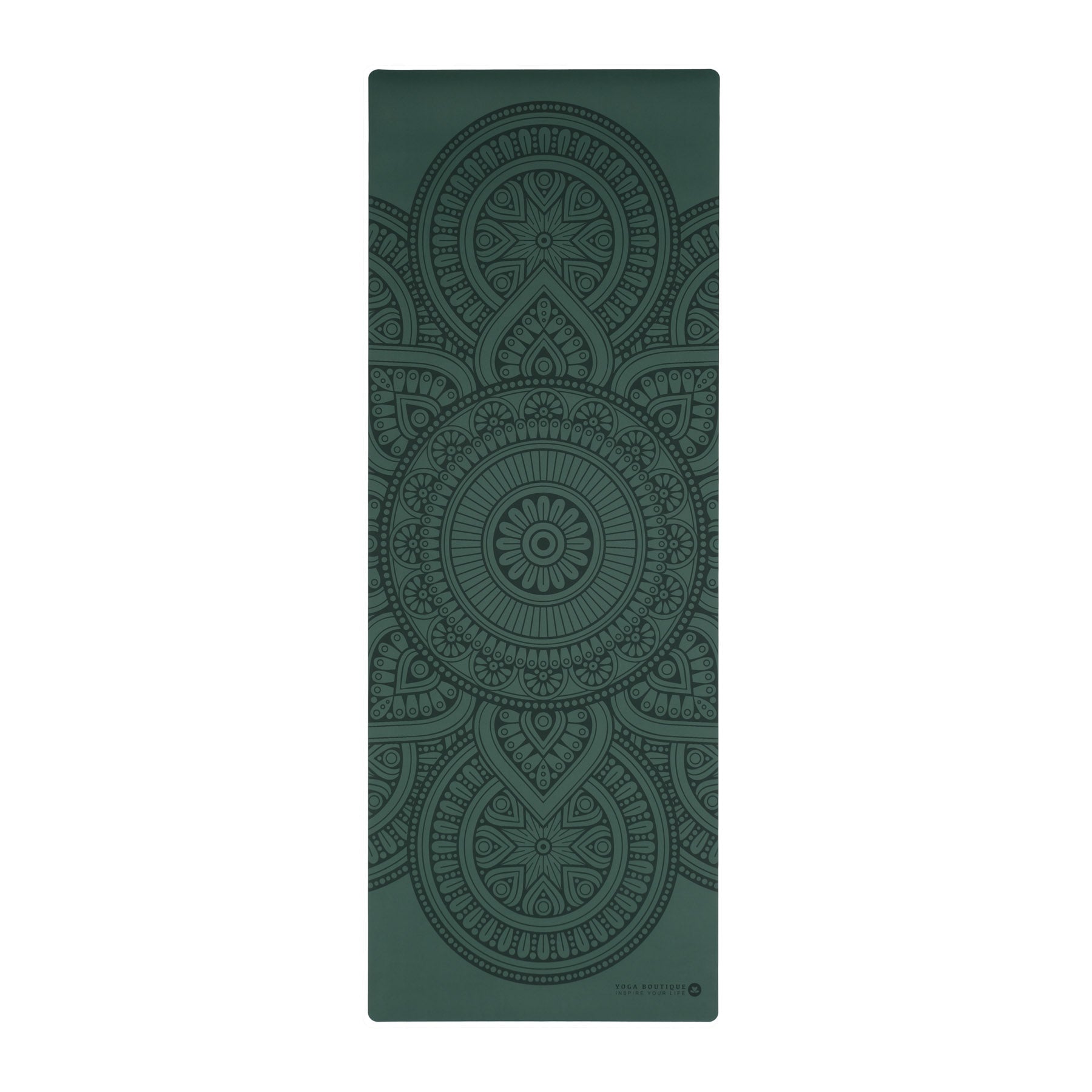 Tapis de yoga SuperGrip 2.0 Mandala très antidérapant vert foncé