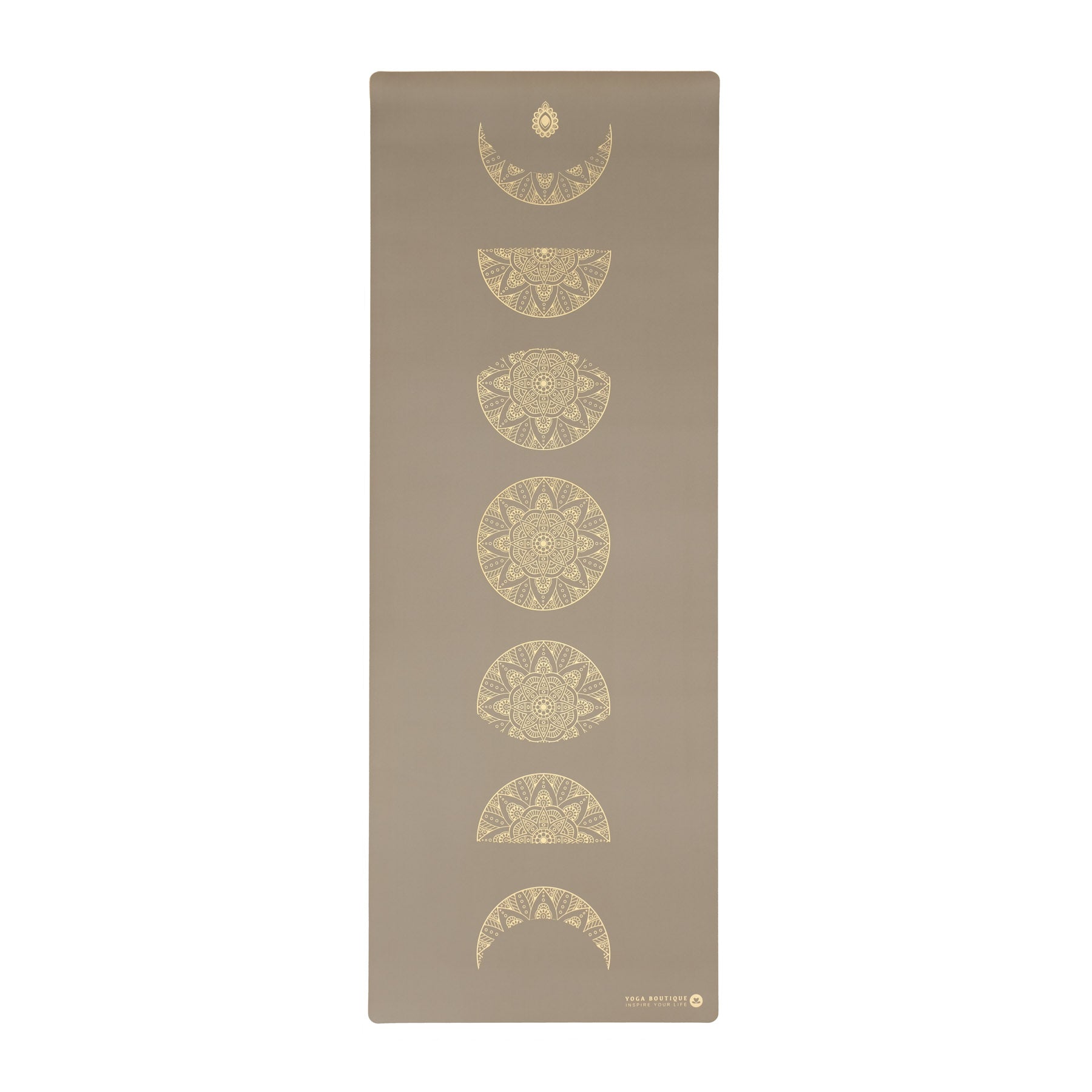 Tapis de yoga SuperGrip 2.0 Mandala Moon super antidérapant en caoutchouc naturel sable