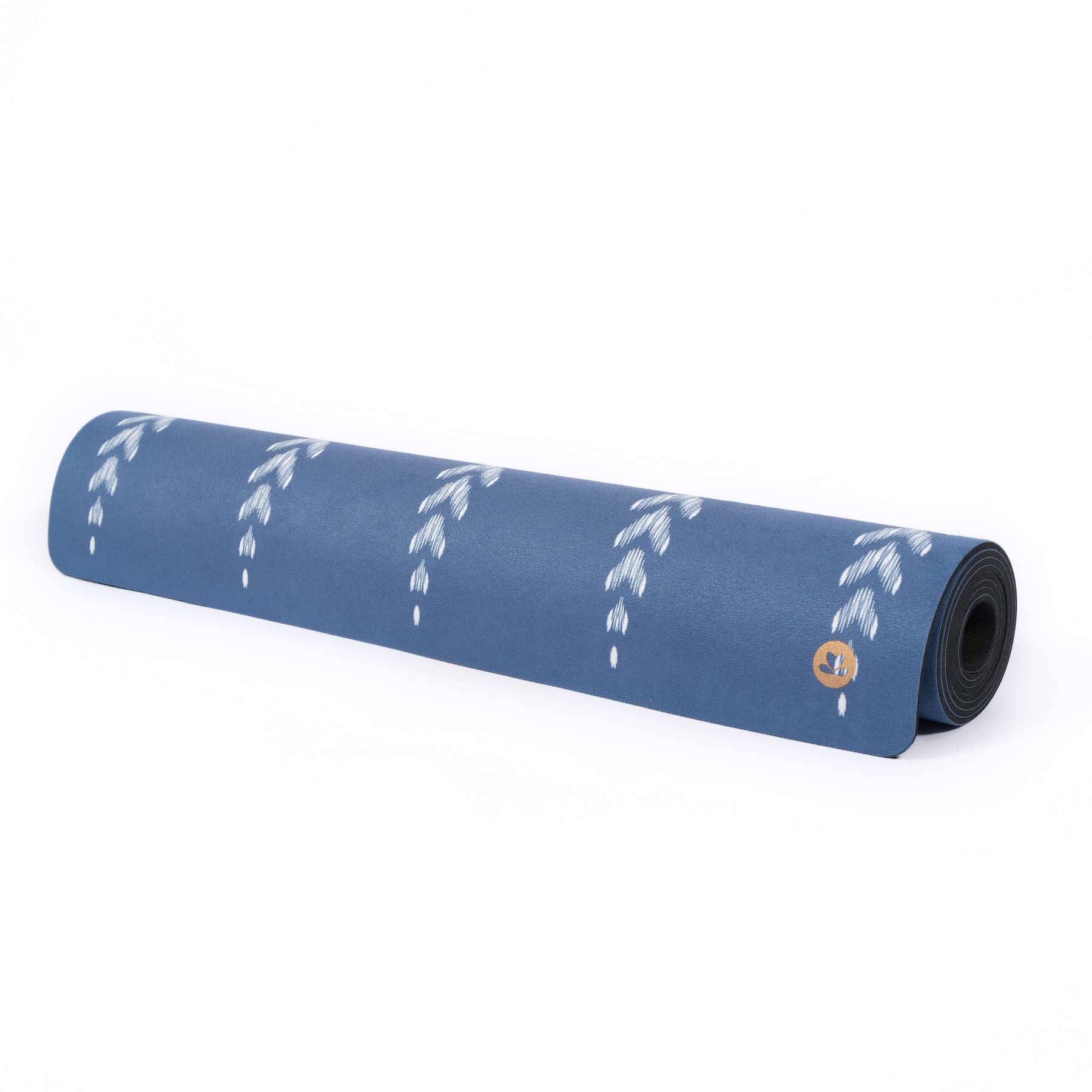 Tapis de yoga velours Fleur de vie bleu indigo