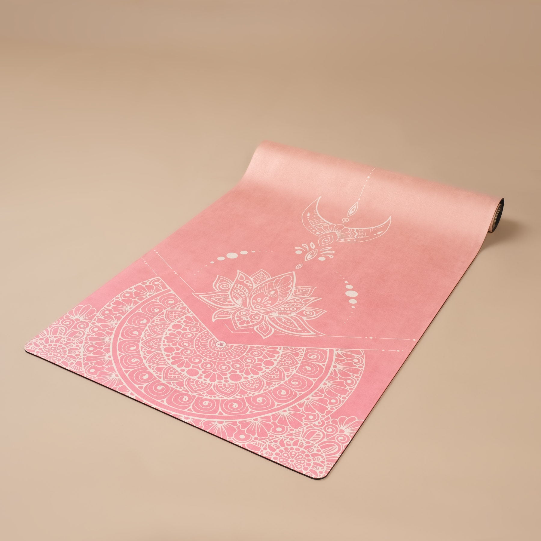Tapis de yoga en velours Mimo abricot