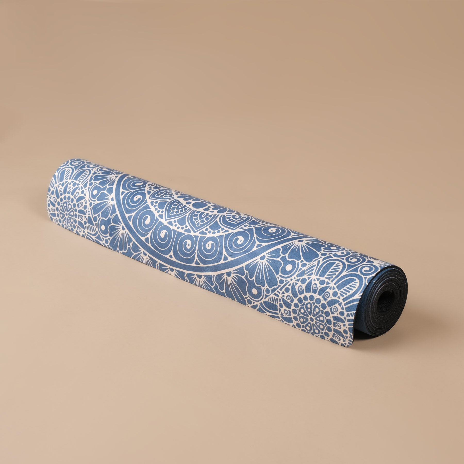 Tapis de yoga velours Mimo bleu