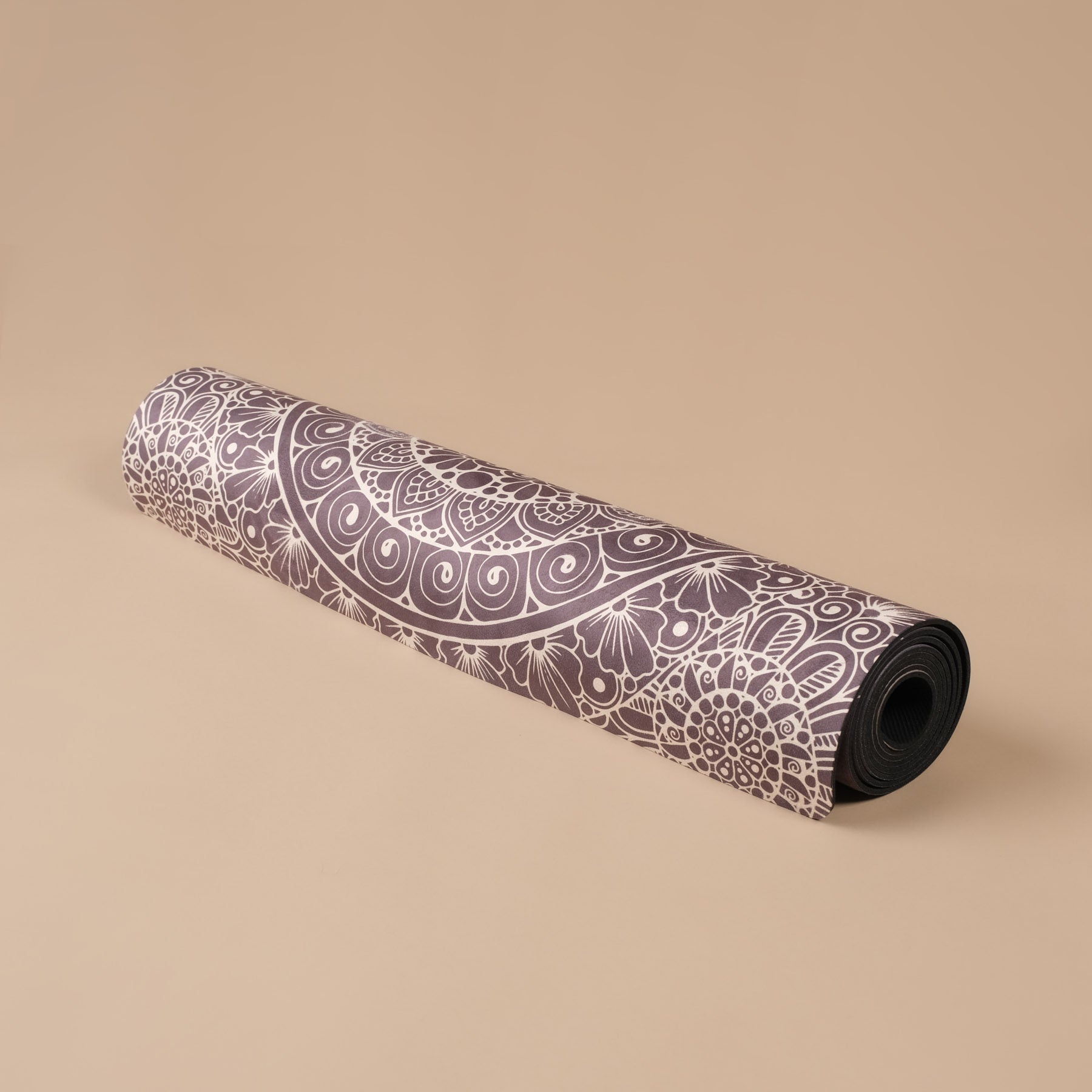Tapis de yoga velours Mimo prune