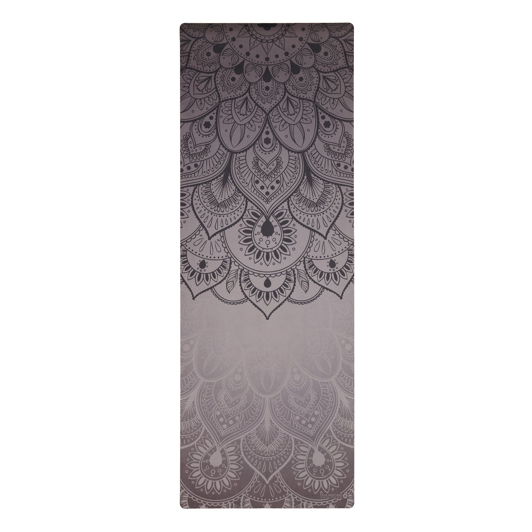 Tapis de yoga velours Mandala noir