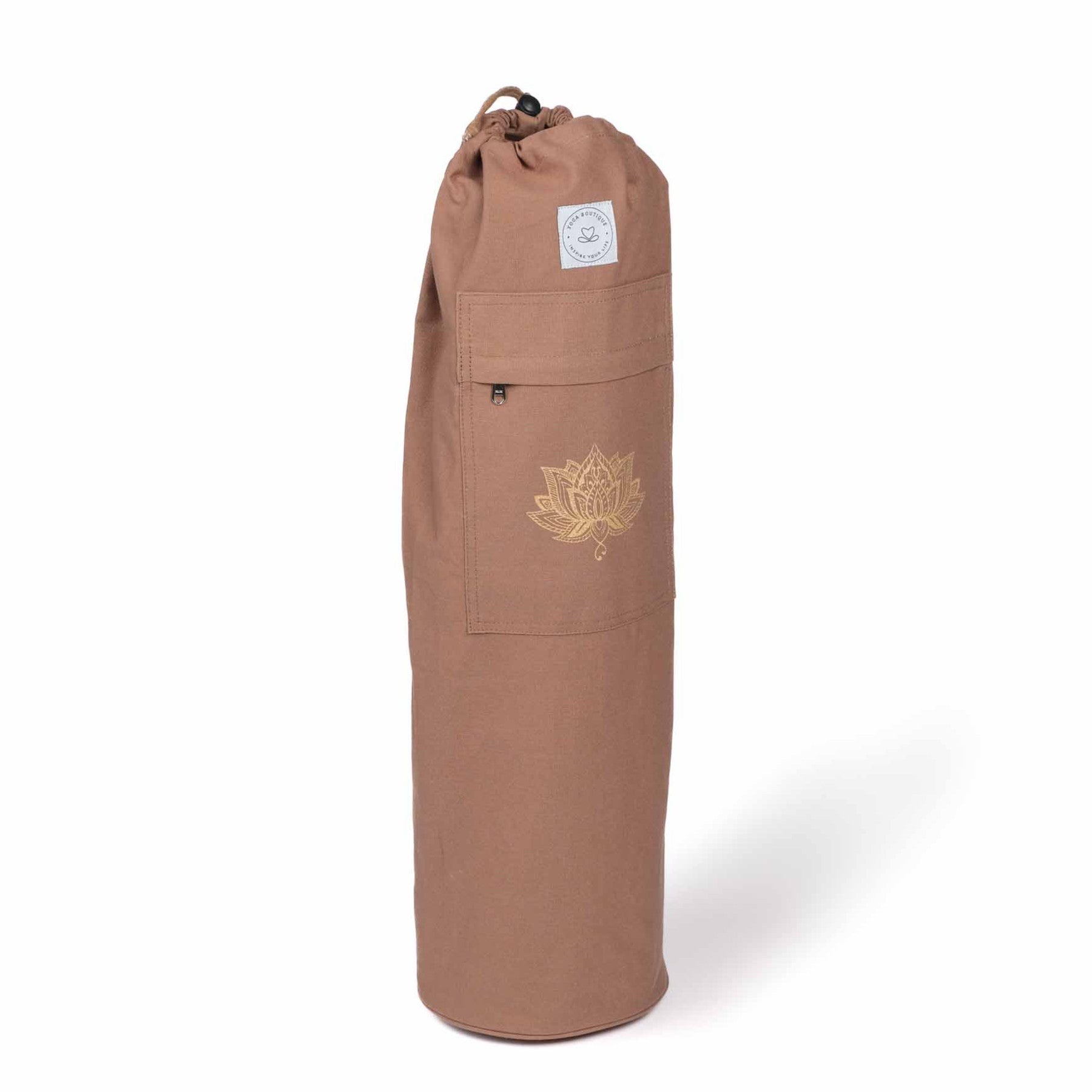 Sac pour matelas de yoga Lotus en coton bio brown earth