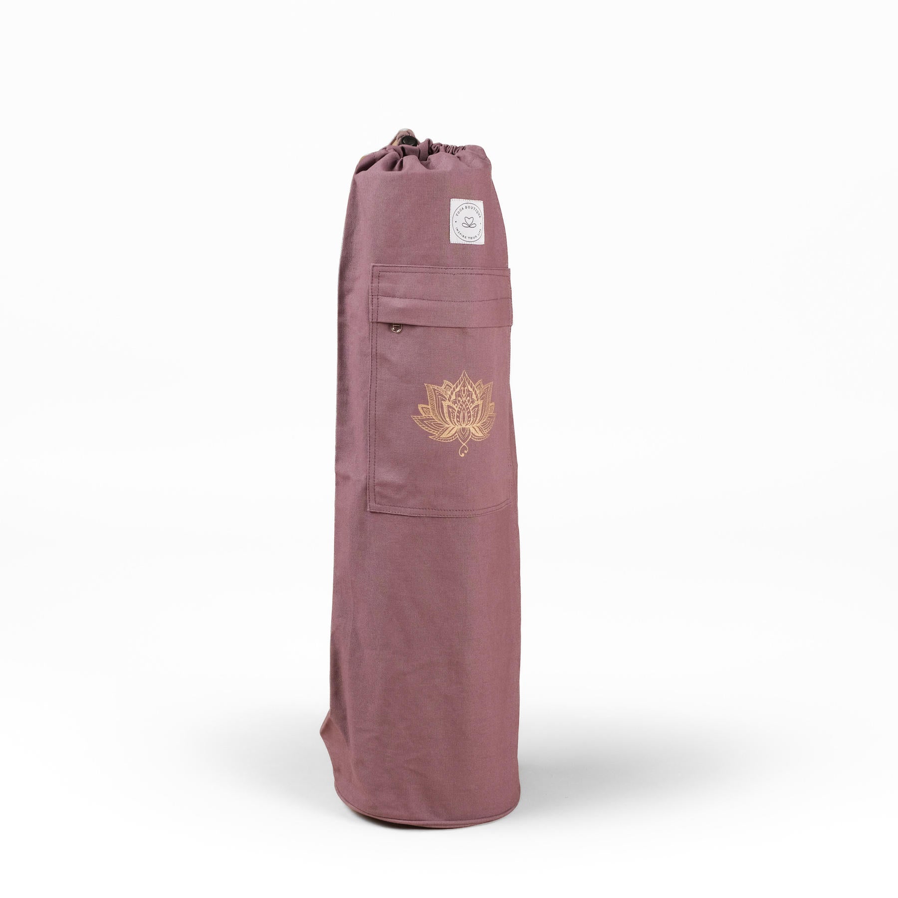 Sac pour matelas de yoga Lotus en coton bio lavande