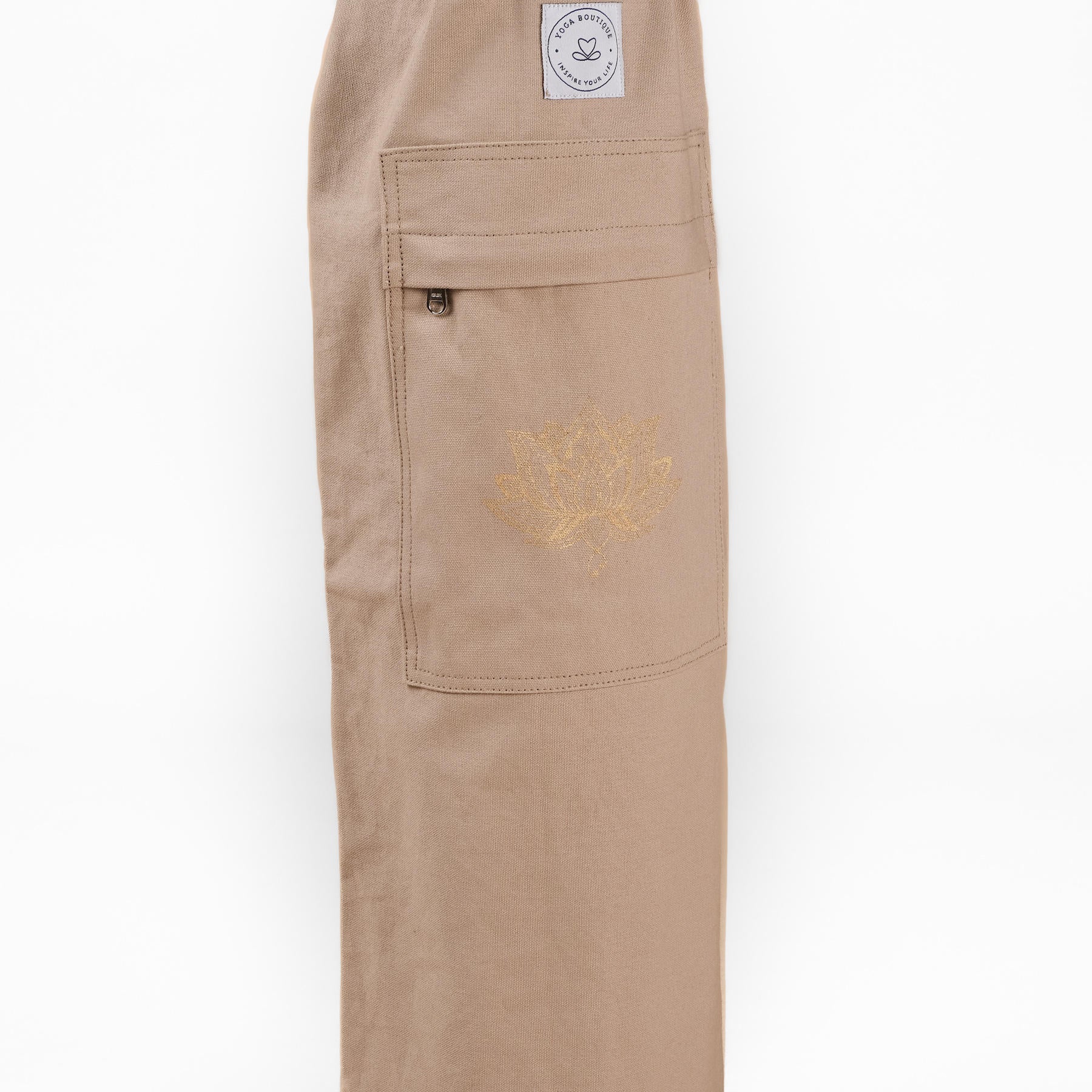 Sac pour matelas de yoga Lotus en coton bio sable