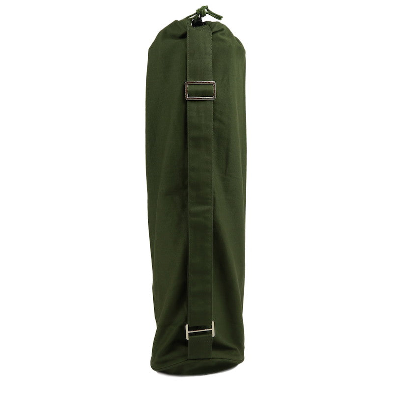 Sac pour matelas de yoga Lotus en coton vert olive