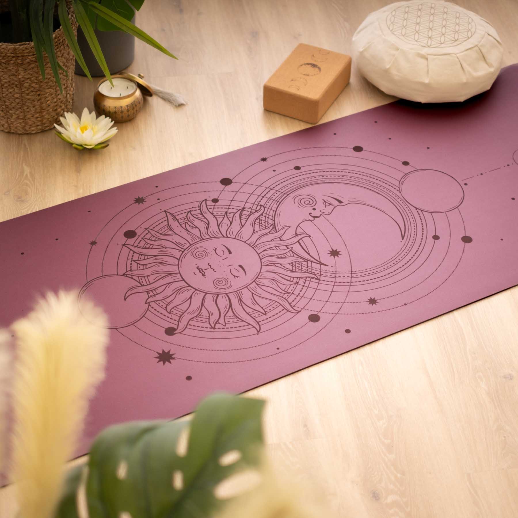 Tapis de yoga SuperGrip 2.0 Cosmos antidérapant berry