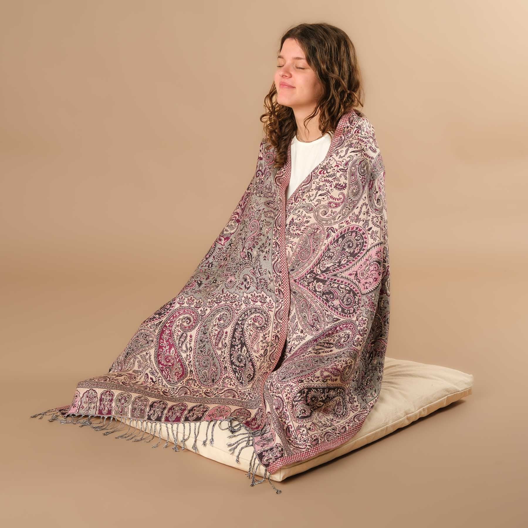 Écharpe de méditation en viscose Heart