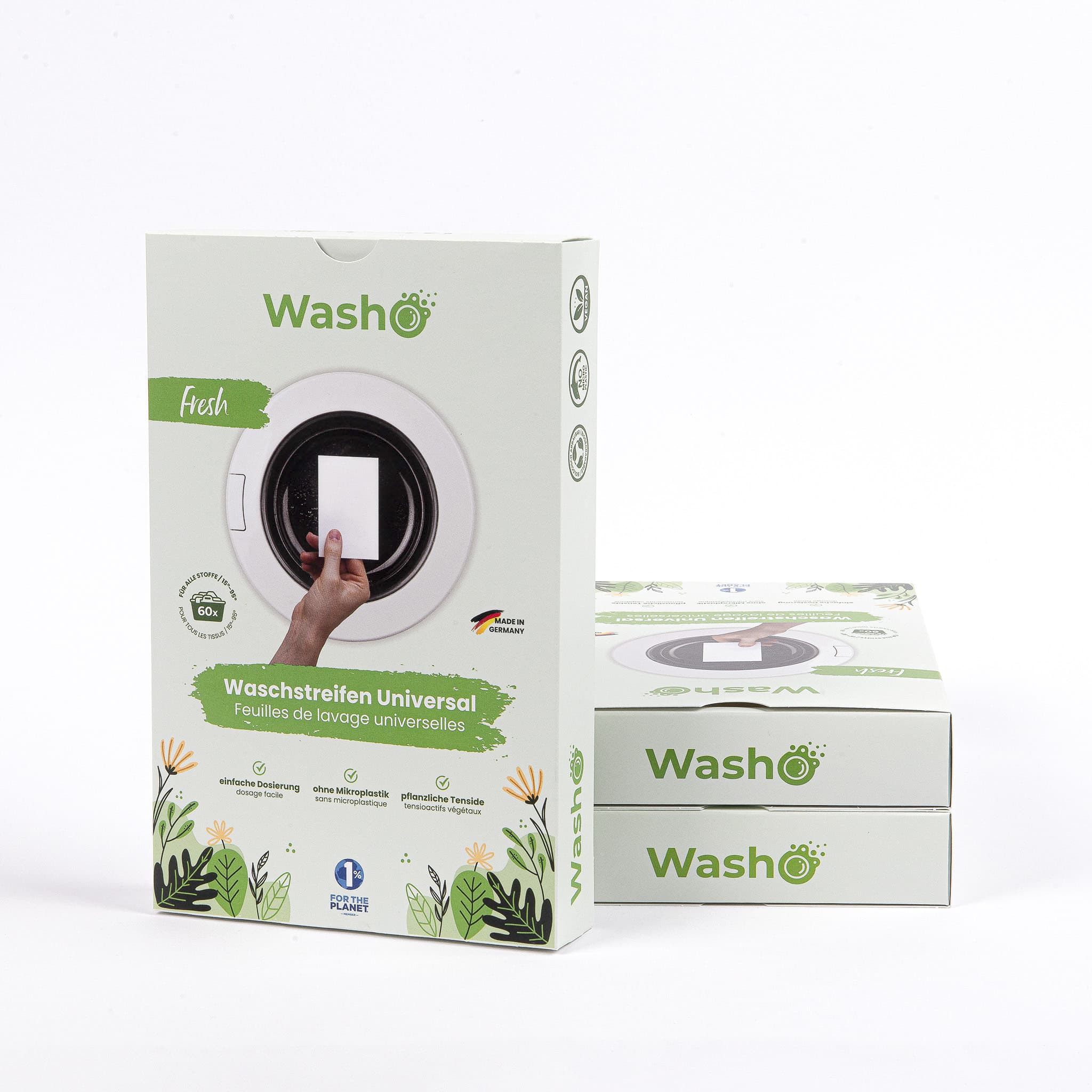 Washo bandes de lavage écologiques Fresh Breeze, lot de 3