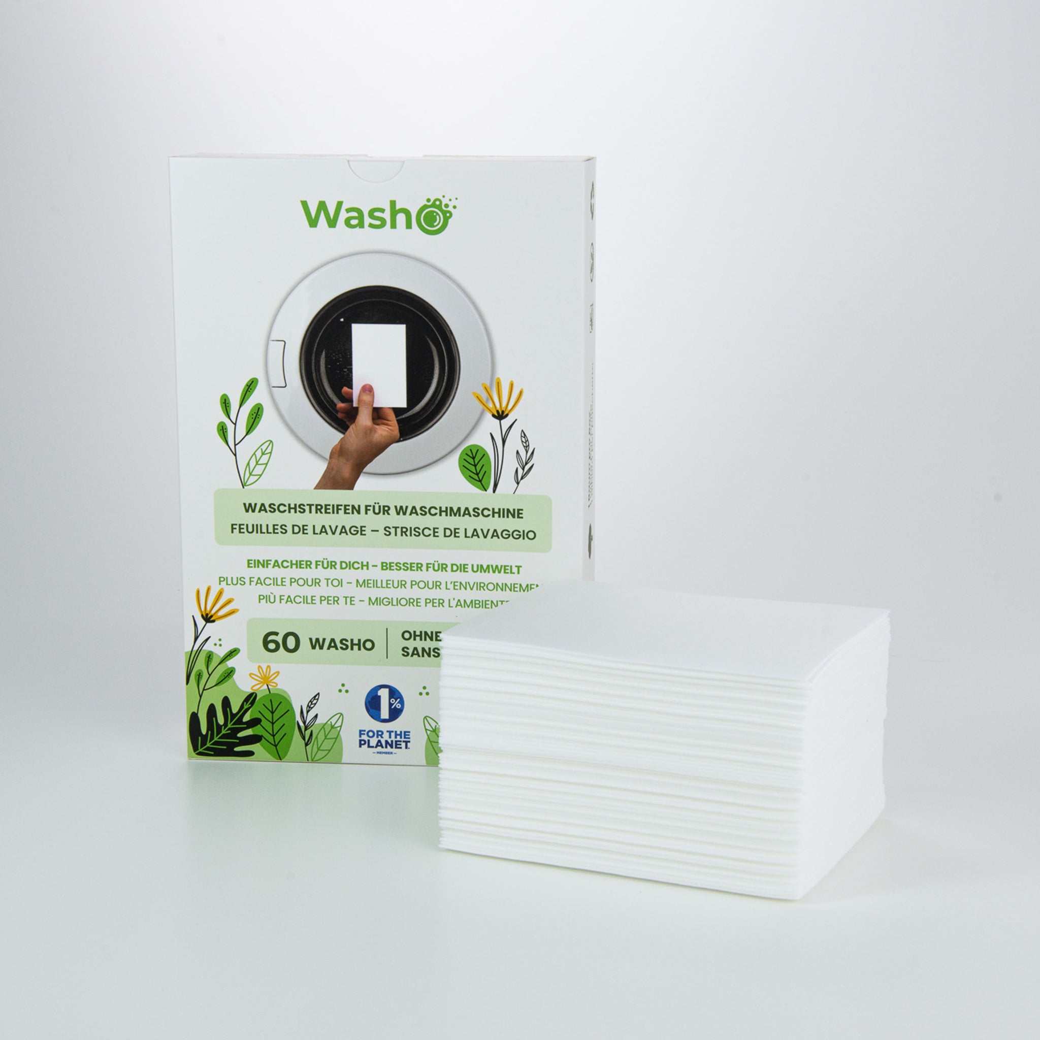Washo bandes de lavage écologiques sans parfum, lot de 3