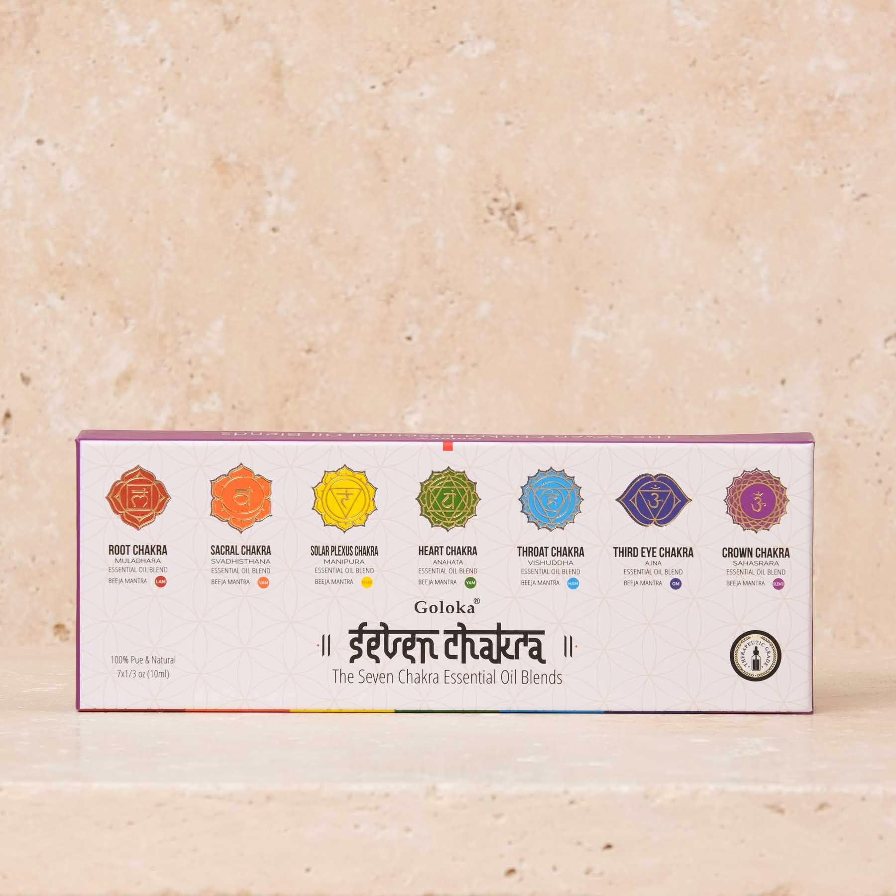 Goloka 7 Chakras Set de mélanges d'huiles
