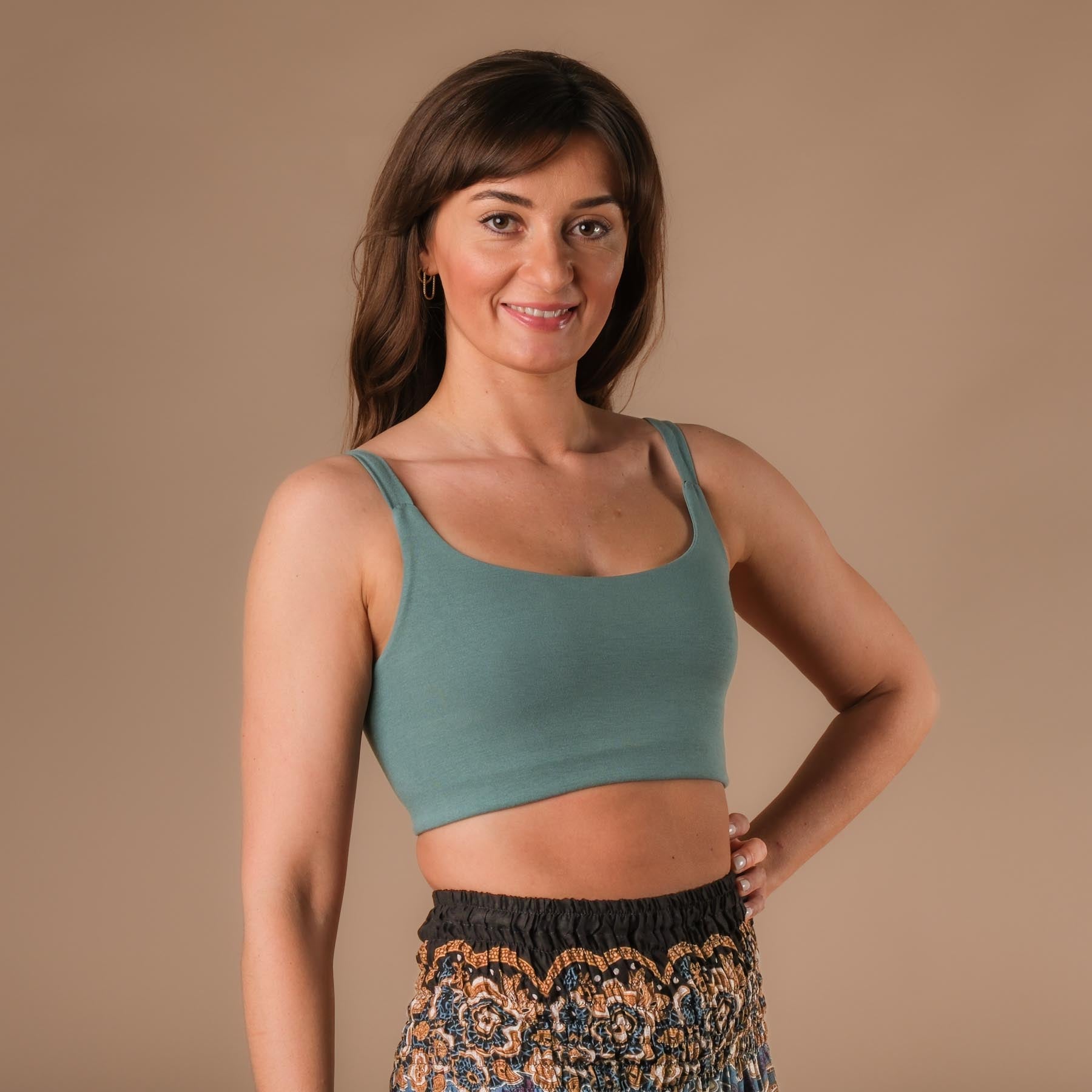 Yoga Bra Stripes Comfy pétrole