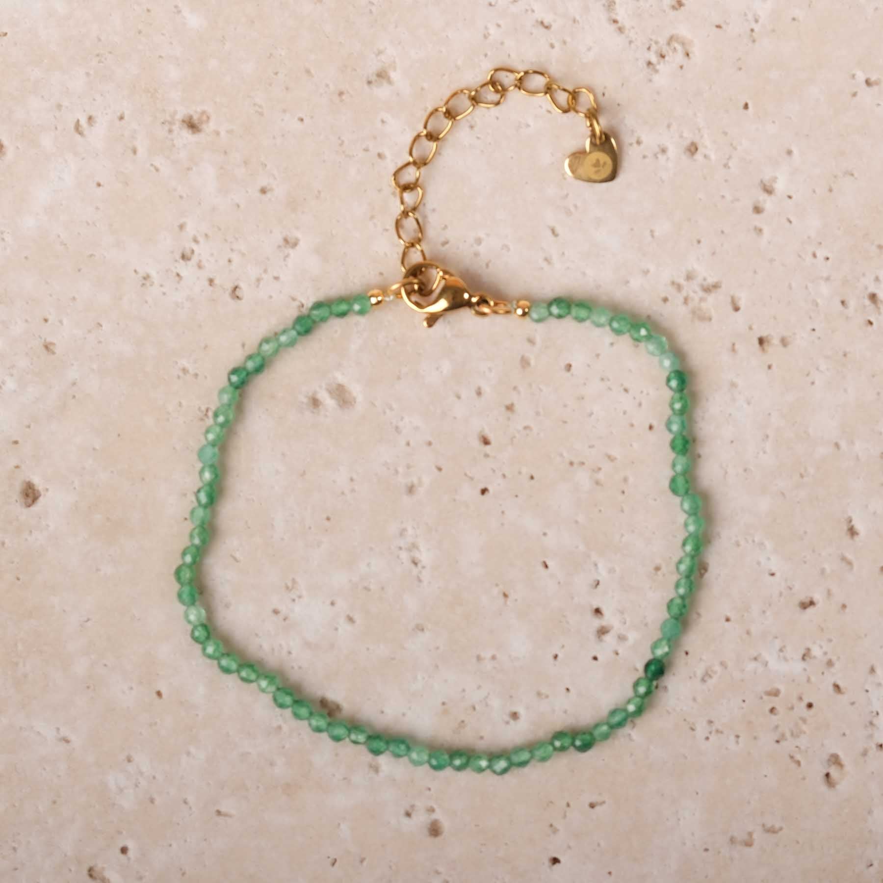 Bracelet de pierres précieuses Aventurine 2mm