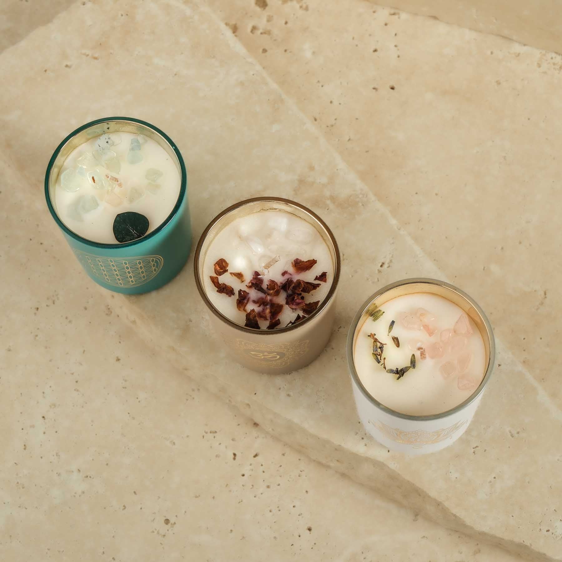 Set de 3 bougies parfumées - Boîte cadeau