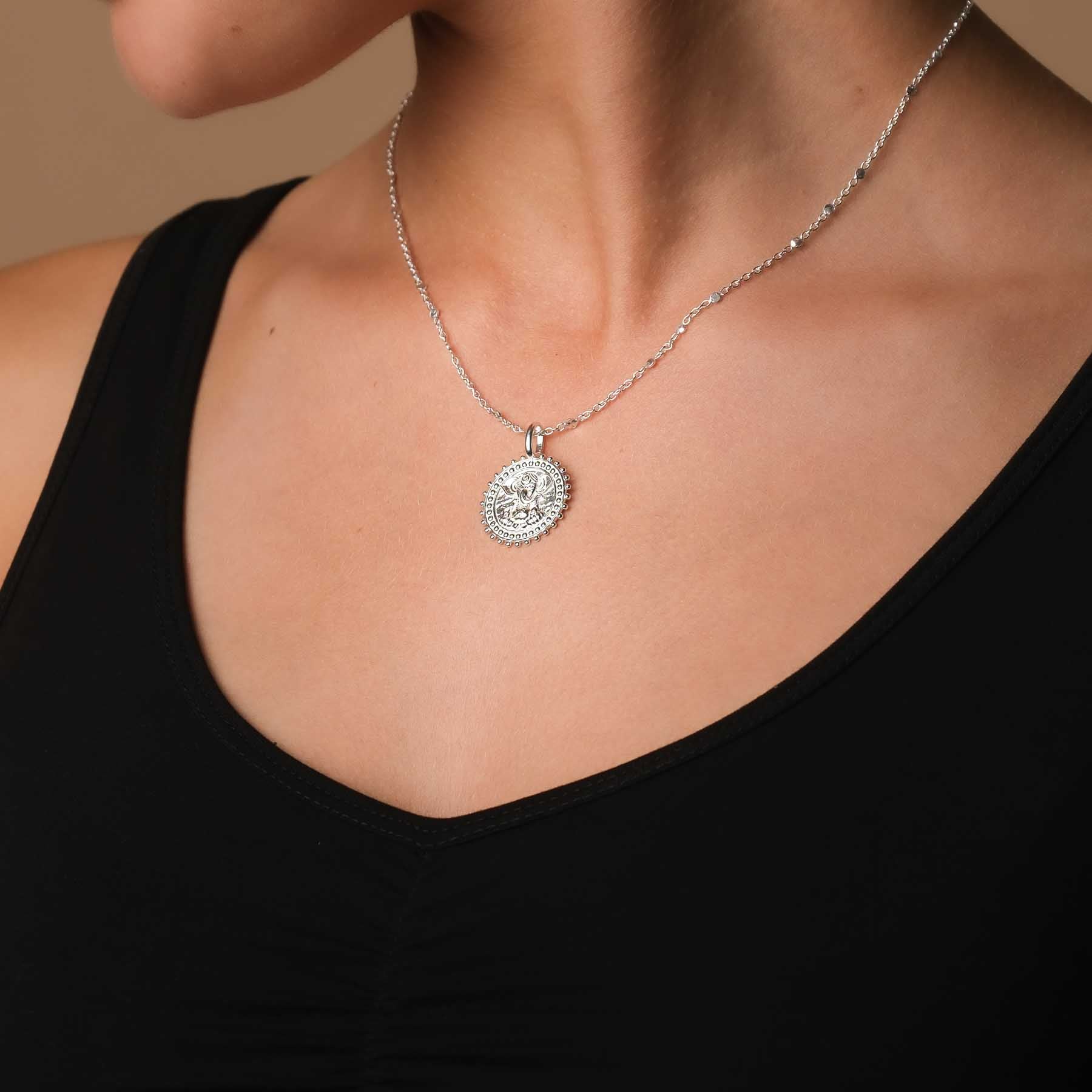 Collier Ganesh avec zircon argent