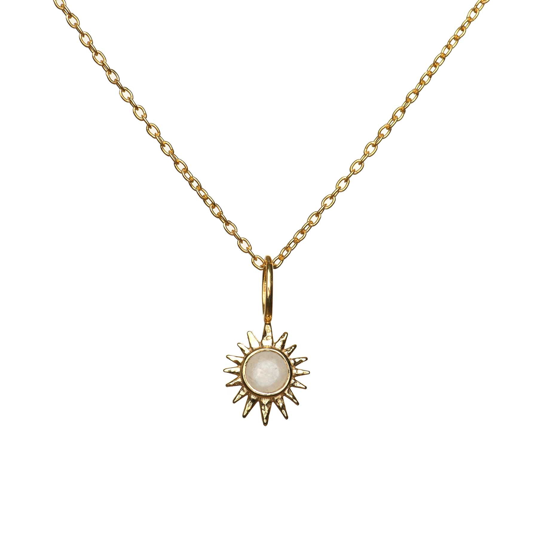 Collier étoile du nord or avec pierre de lune