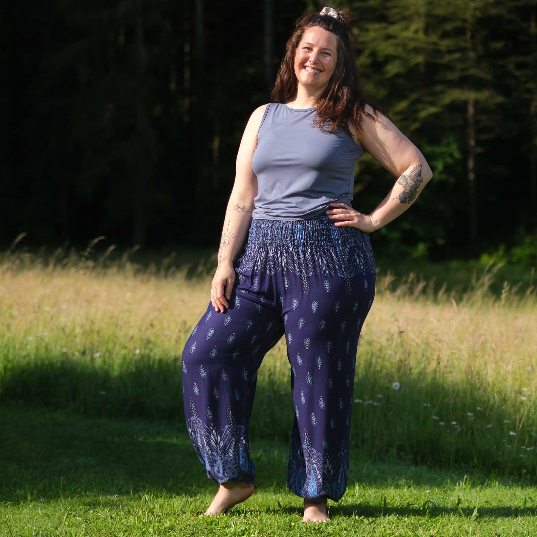 Pantalon de yoga harem Bliss navy