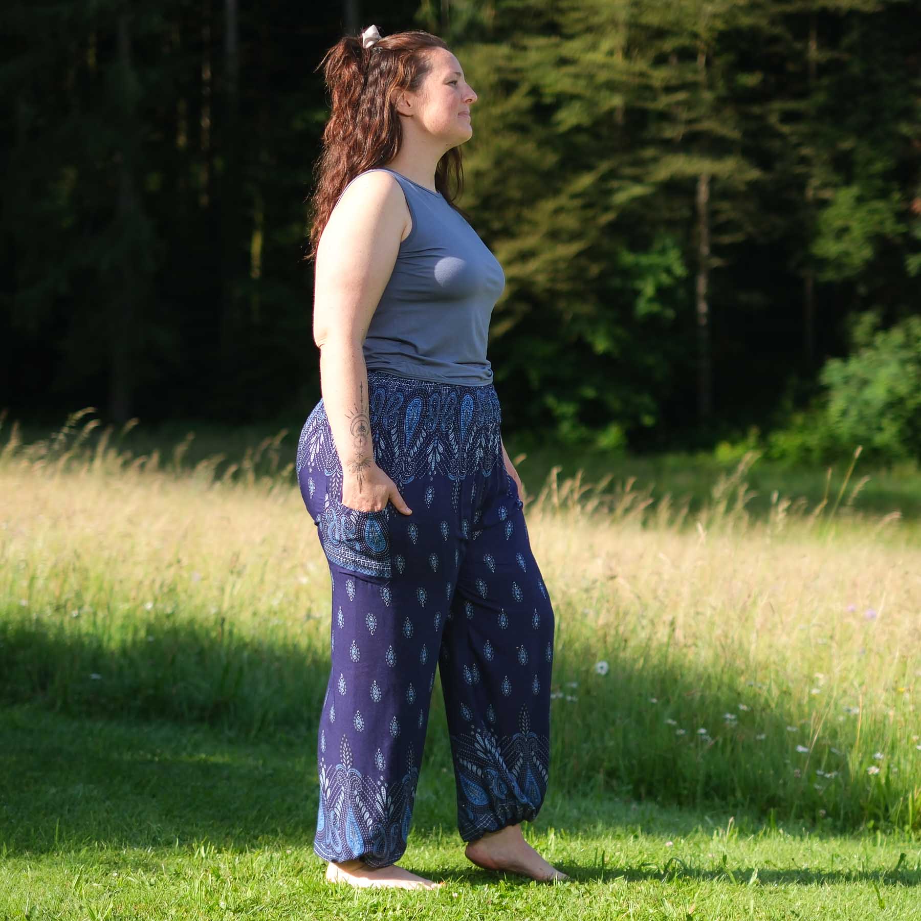 Pantalon de yoga harem Bliss navy