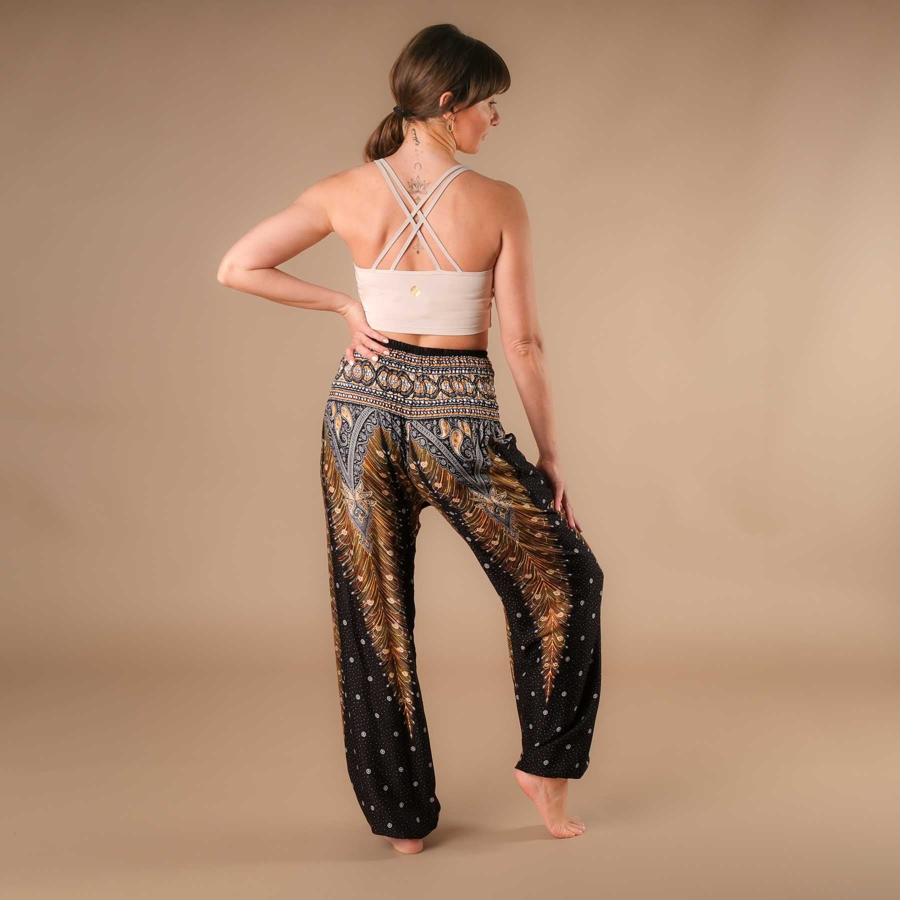 Pantalon de yoga harem Feather noir