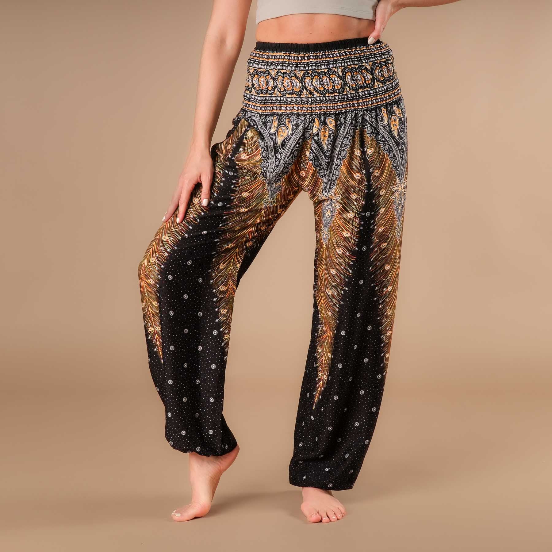 Pantalon de yoga harem Feather noir