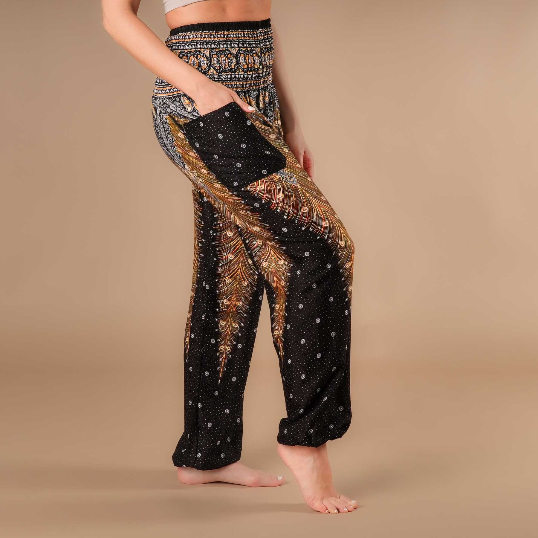 Pantalon de yoga harem Feather noir