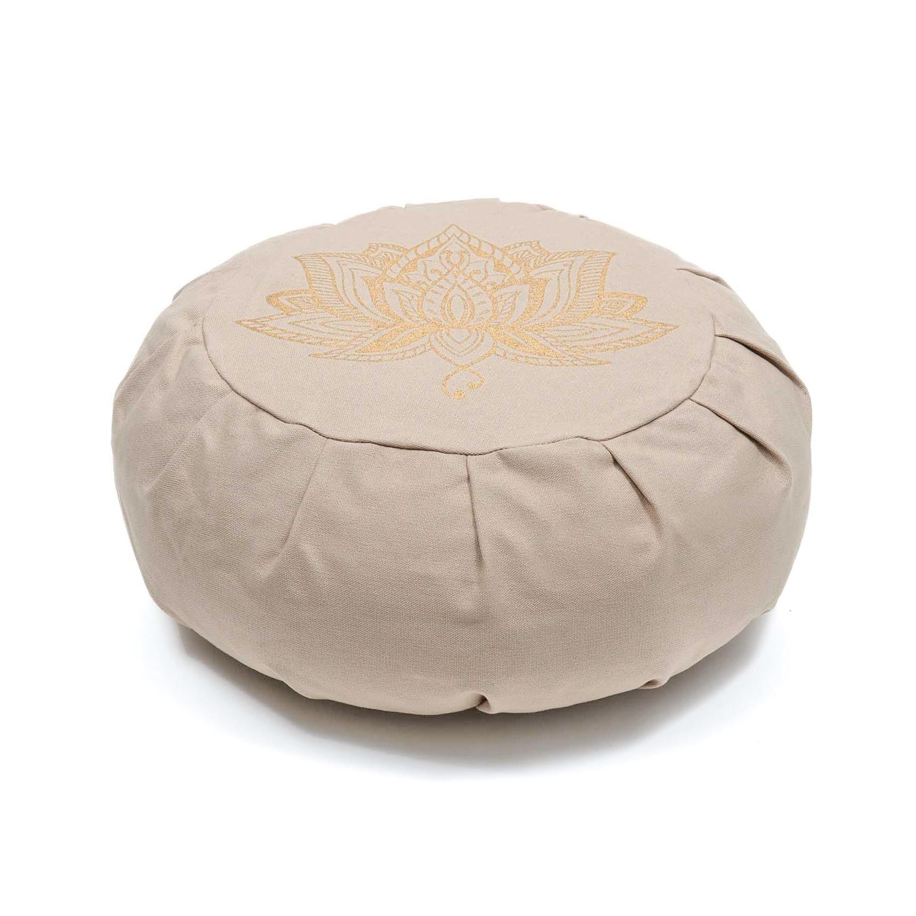 Coussin de méditation Zafu Lotus sable