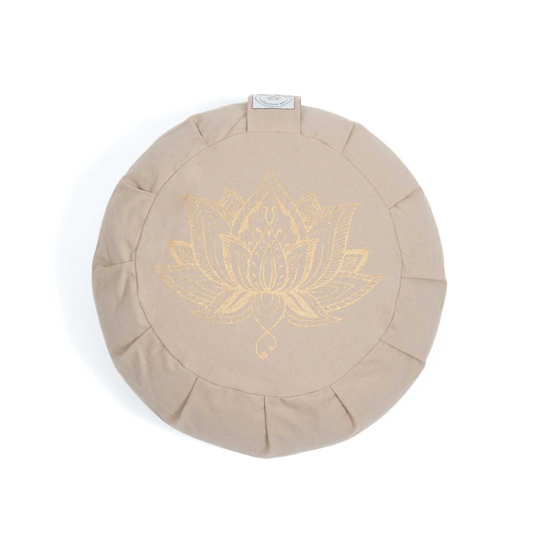 Coussin de méditation Zafu Lotus sable