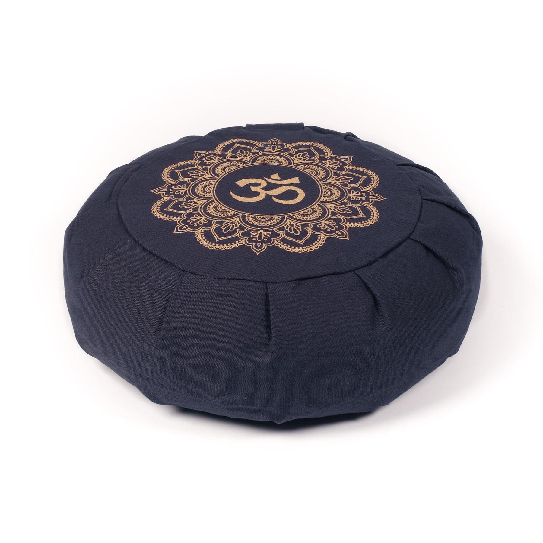 Coussin de méditation Zafu Mandala OM navy