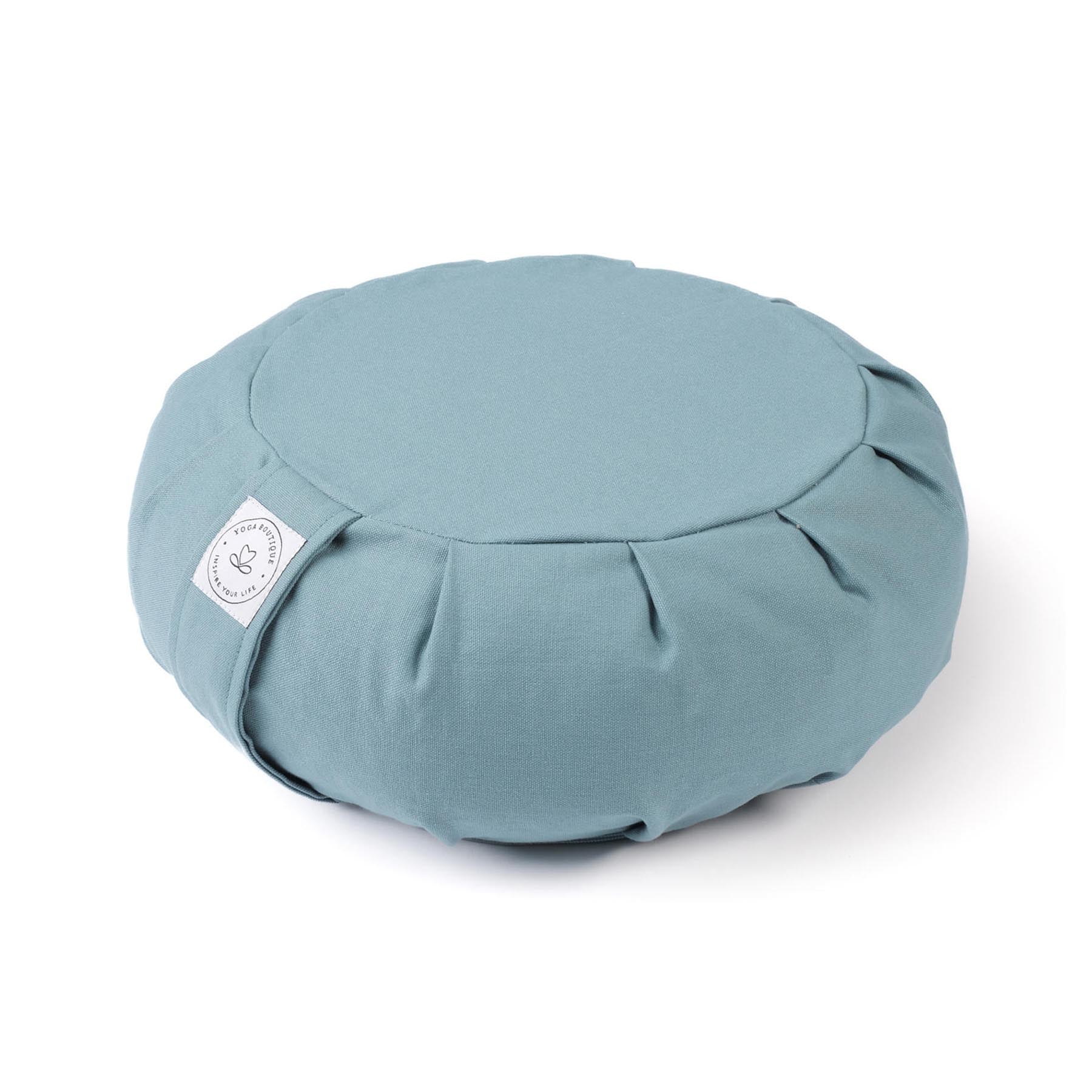 Coussin de méditation Zafu uni sable coton bio green-water