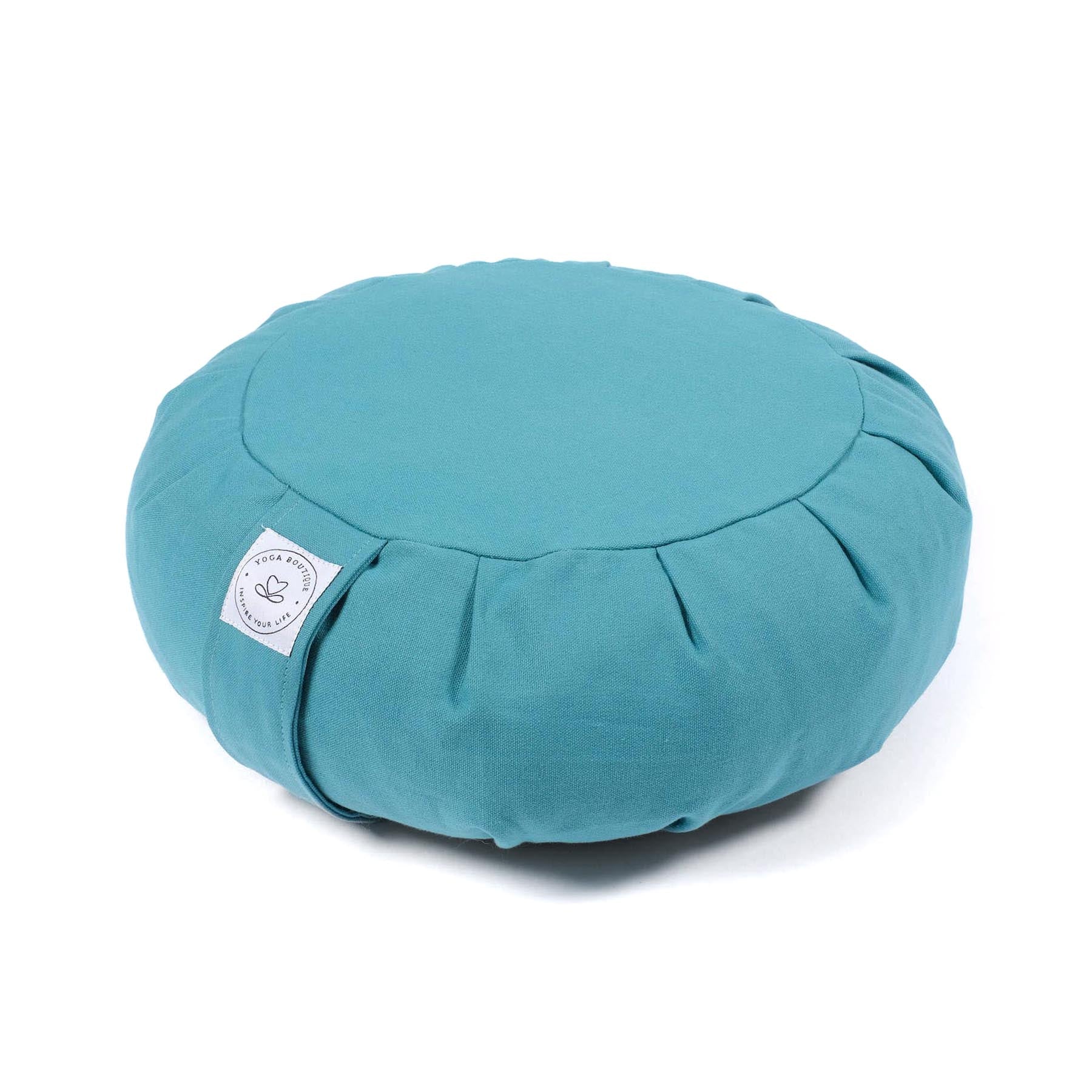 Coussin de méditation Zafu uni turquoise