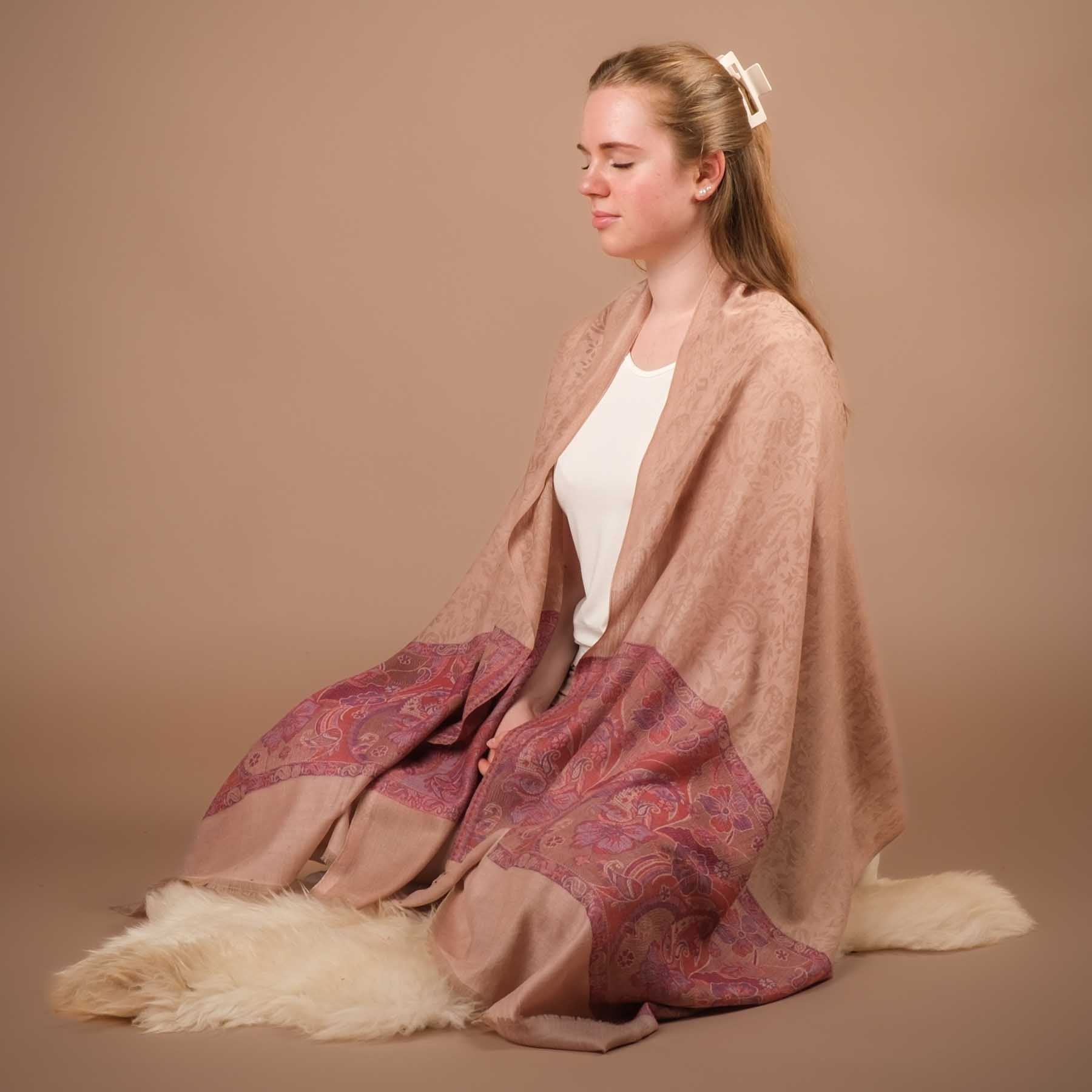 Châle de méditation écharpe laine fine Toulouse